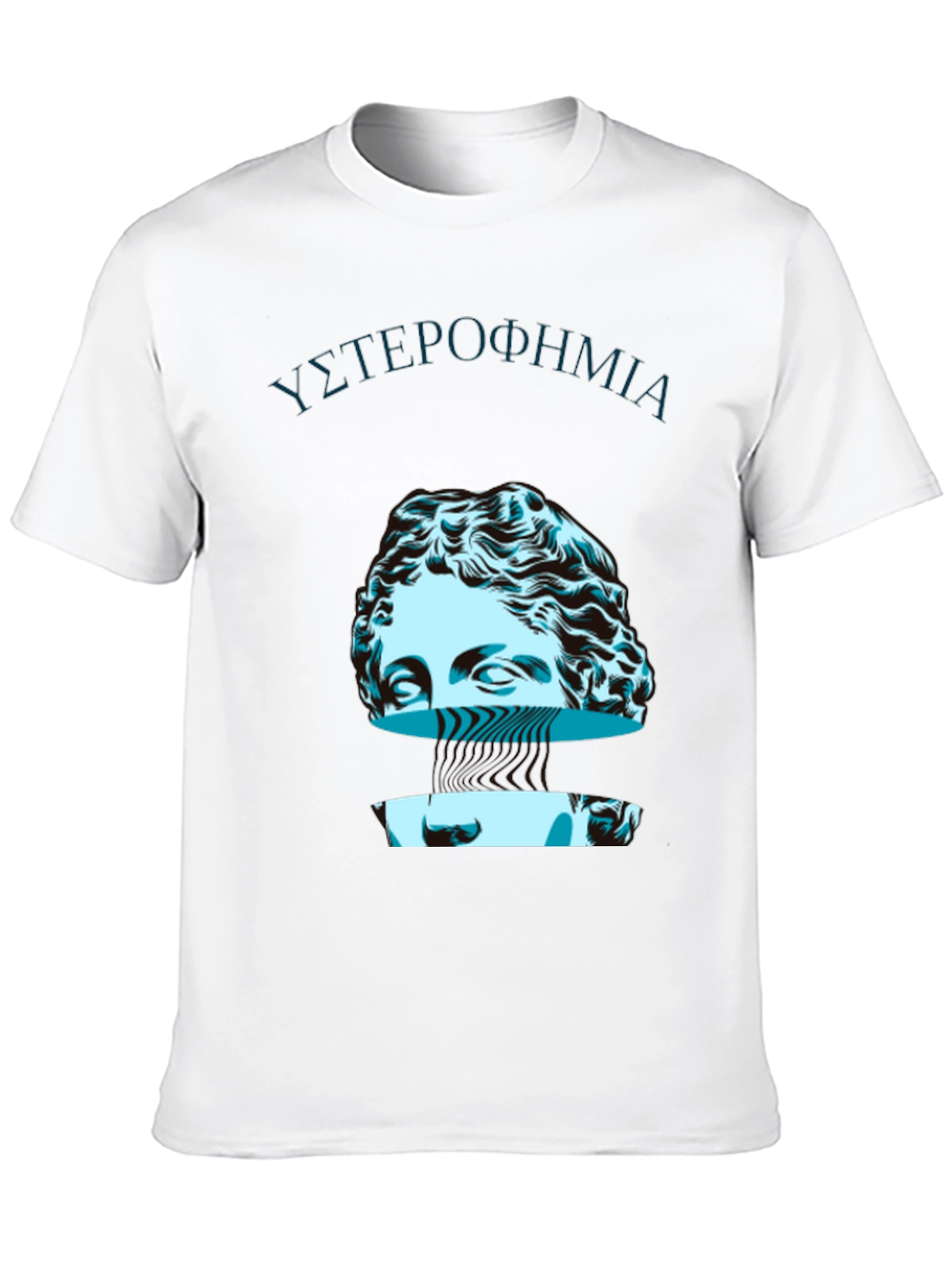 Black Abstract Bust Graphic Tee view 10