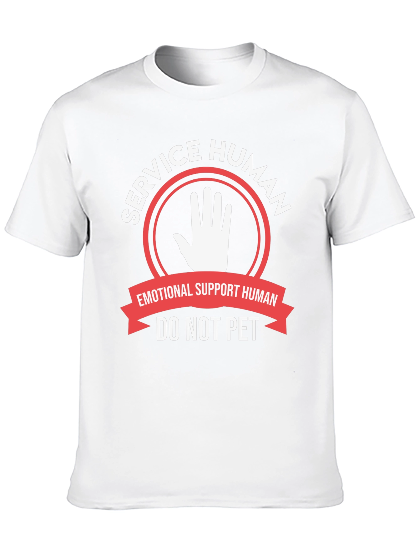 Black Service Human Emotional Support T-Shirt view 10
