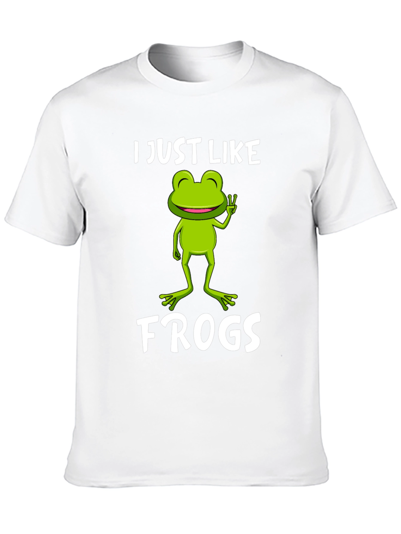 Black Funny Frog Lover T-Shirt - I Just Like Frogs Tee view 10