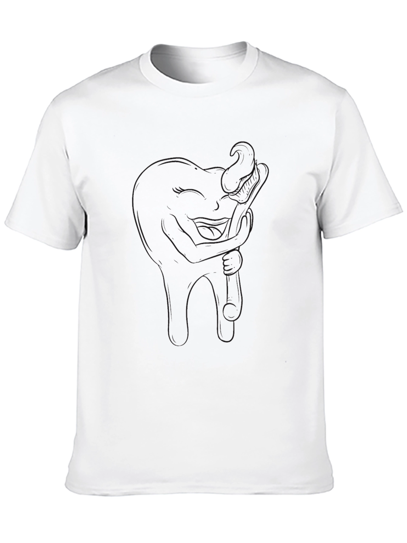 Black Black Crew Neck T-Shirt - Casual Everyday Wear view 10