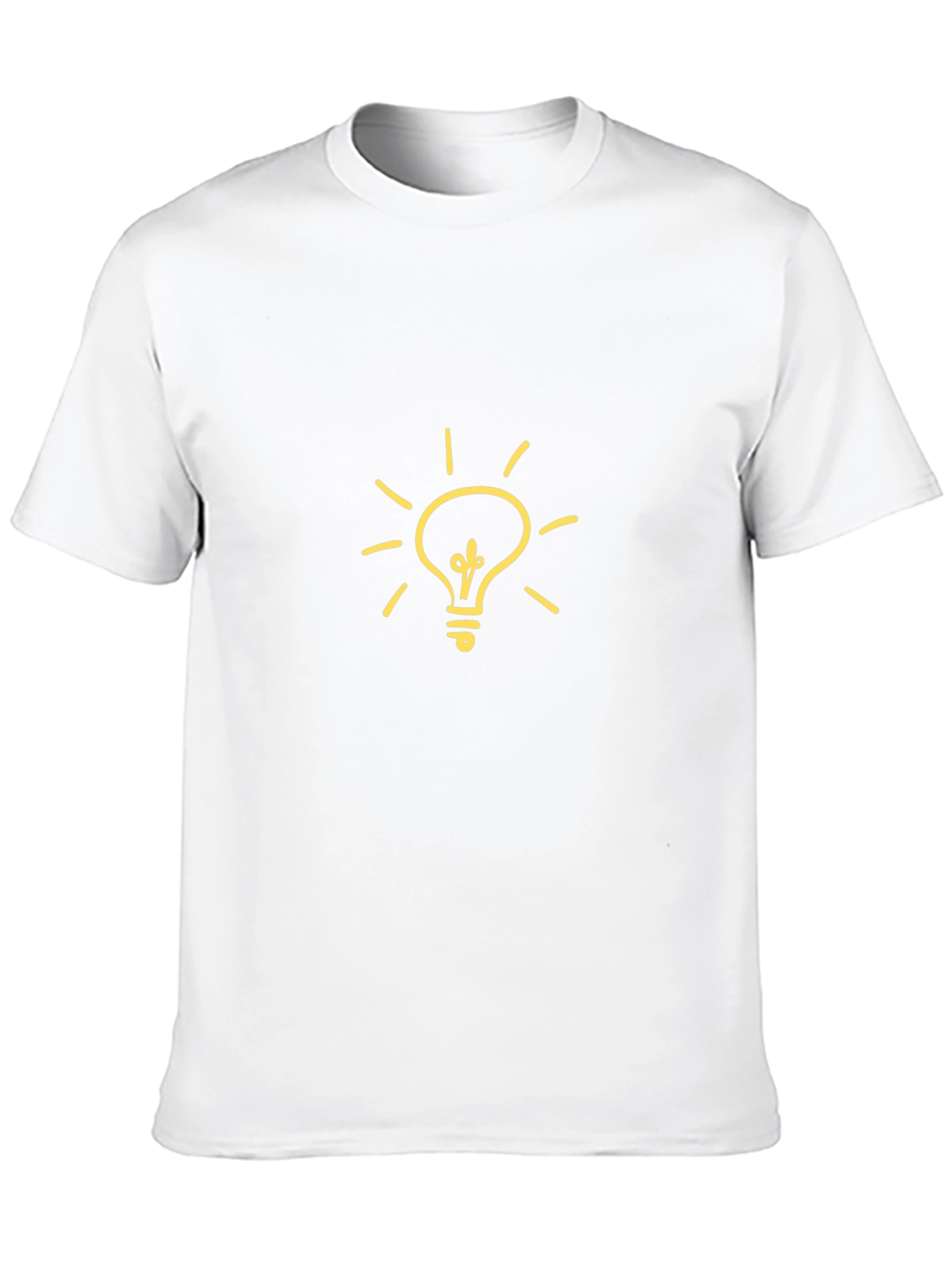 Black Idea Bulb Graphic Tee - Black Cotton T-Shirt view 10