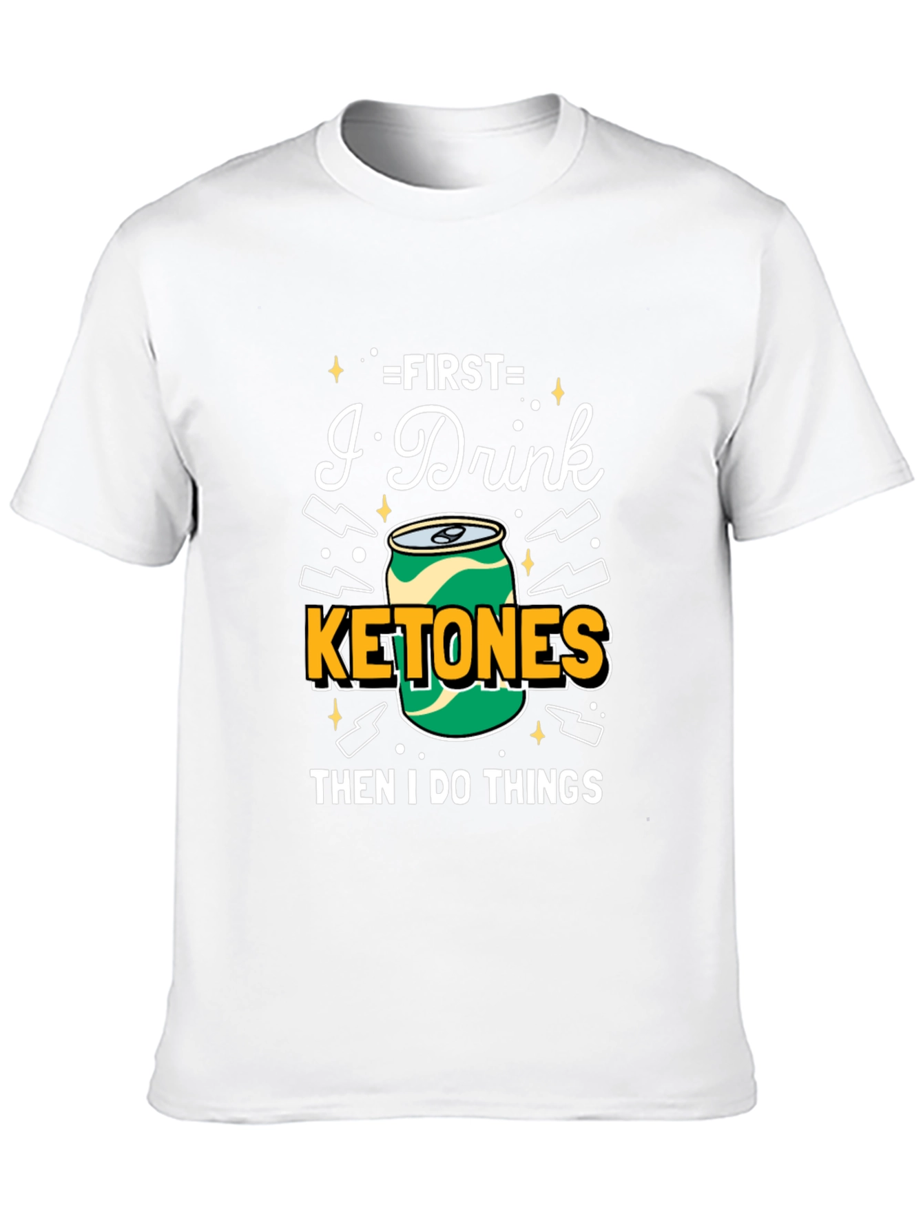 Black First I Drink Ketones T-Shirt - Black Graphic Tee view 10