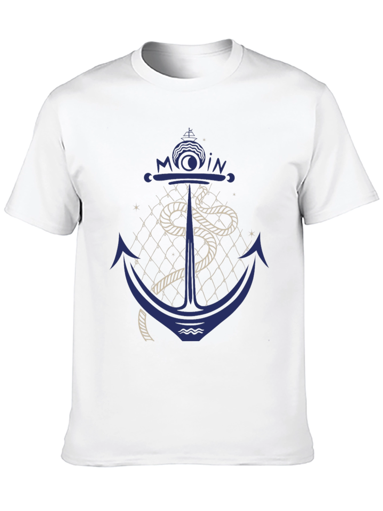Black Nautical Anchor Graphic Print Tee - Black view 10