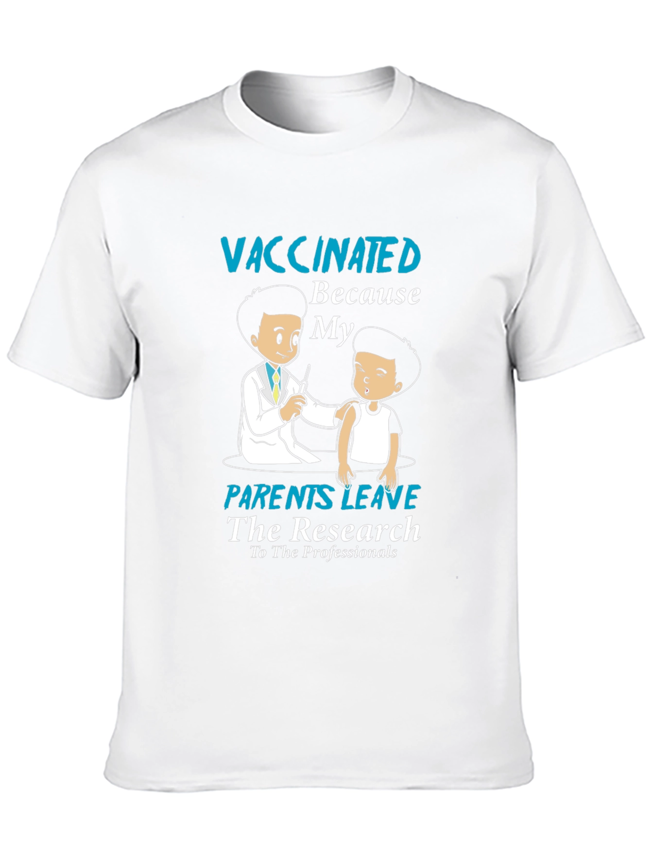 Black Vaccinated Parents Research Black T-Shirt view 10