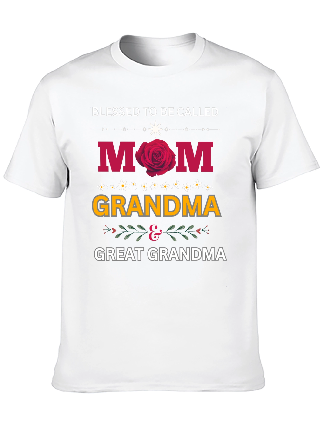 Black Blessed To Be Called Mom Grandma Great Grandma T-Shirt view 10