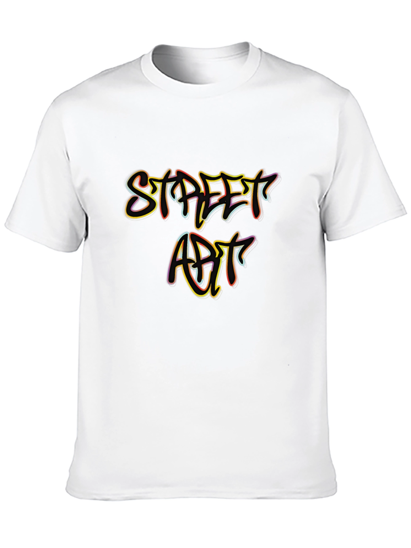 Black Street Art Graphic Tee - Stylish Men's Black T-Shirt view 10