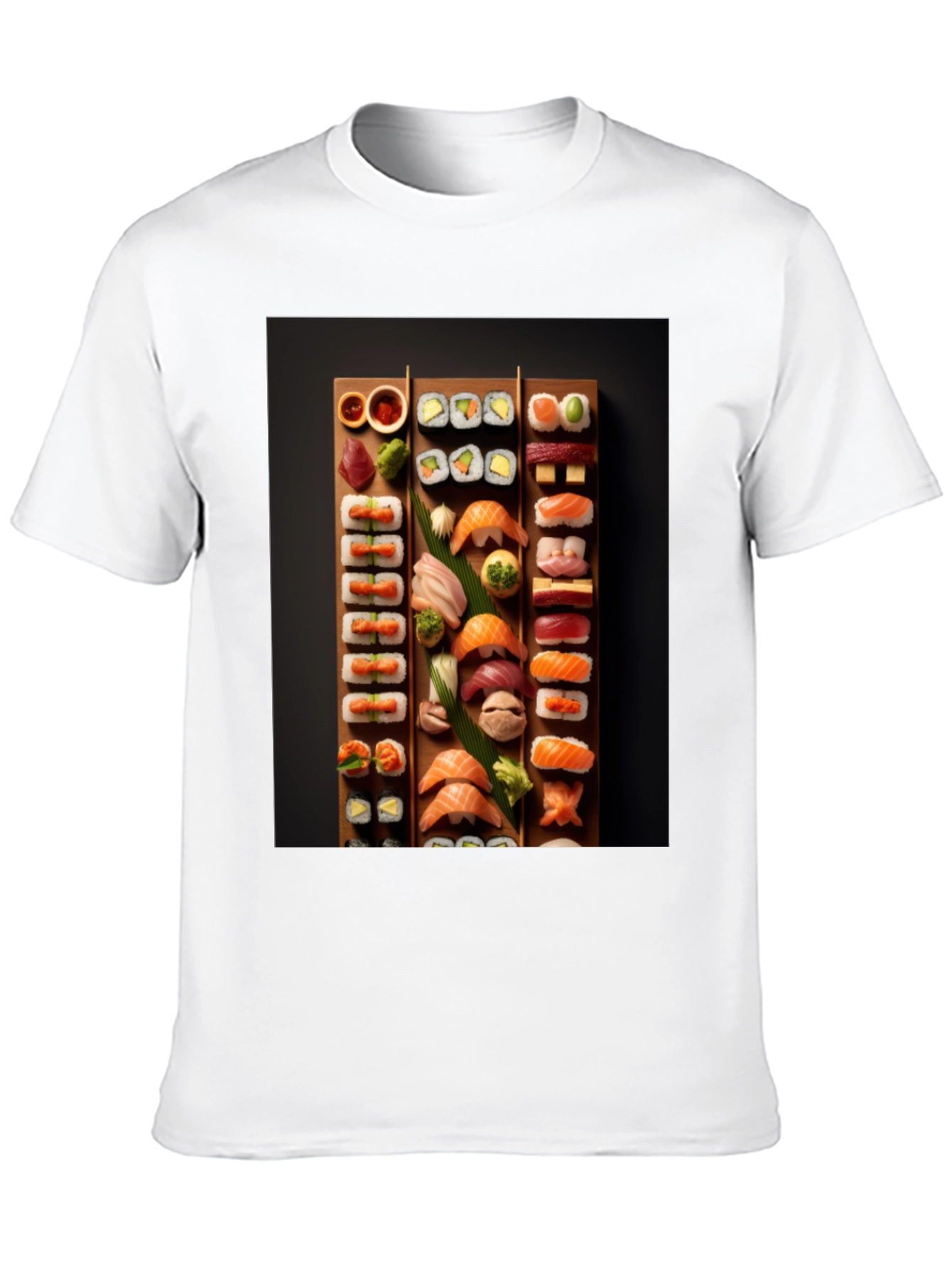 Black Sushi Platter Graphic T-Shirt - Foodie Fashion view 10