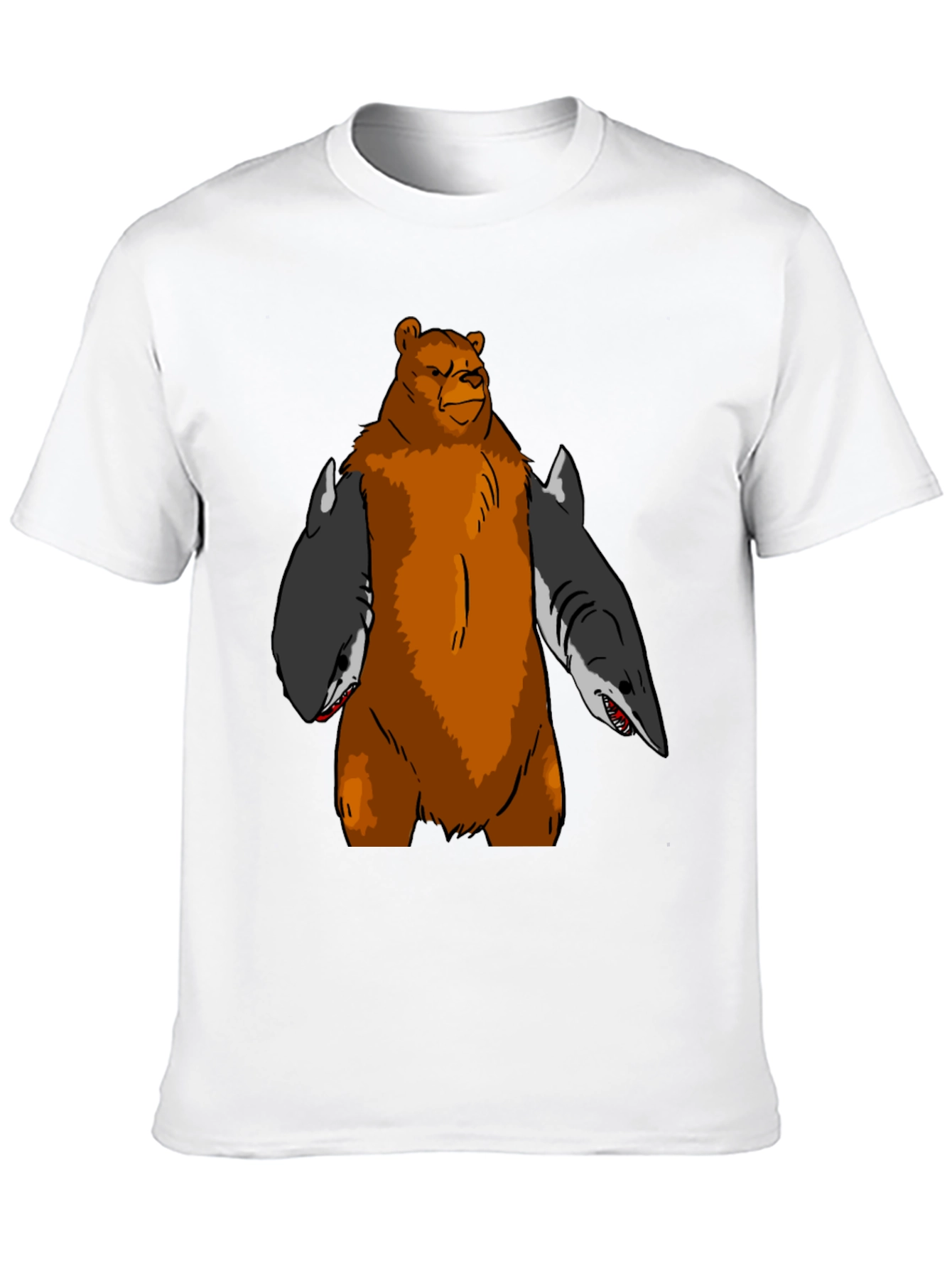 Black Bear Shark T-Shirt - Funny Graphic Tee view 10
