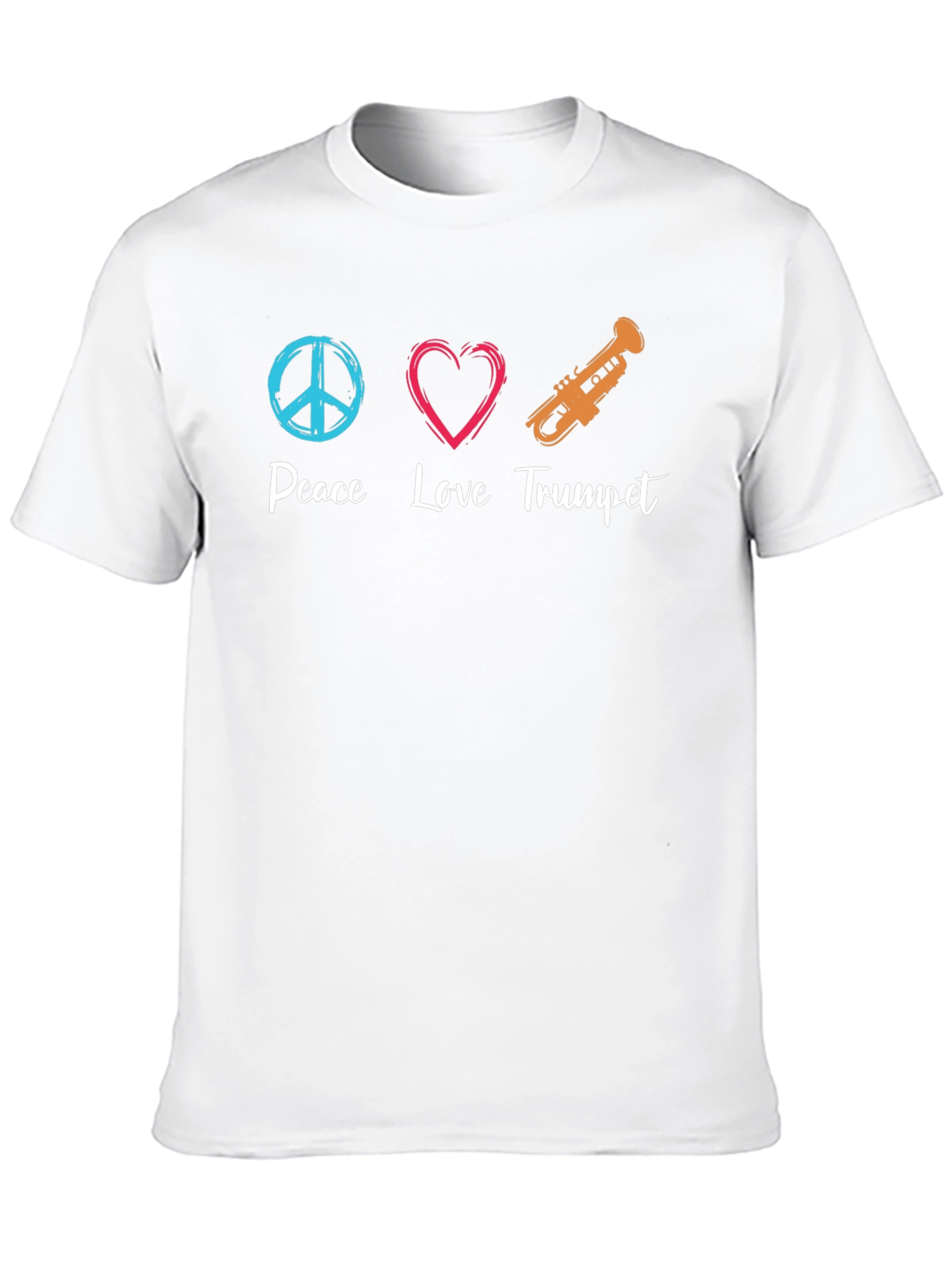 Black Peace Love Trumpet Graphic Tee view 10