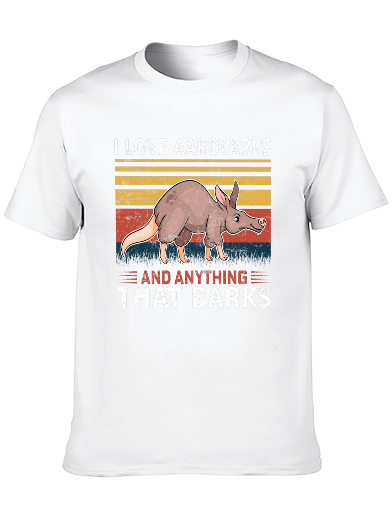 Black Aardvark Humor Graphic Tee - Barking Animal Lover T-Shirt view 10