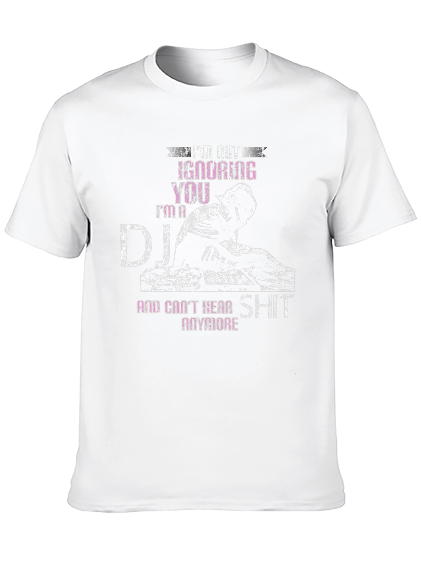 Black DJ Graphic T-Shirt - "I'm Not Ignoring You" view 10