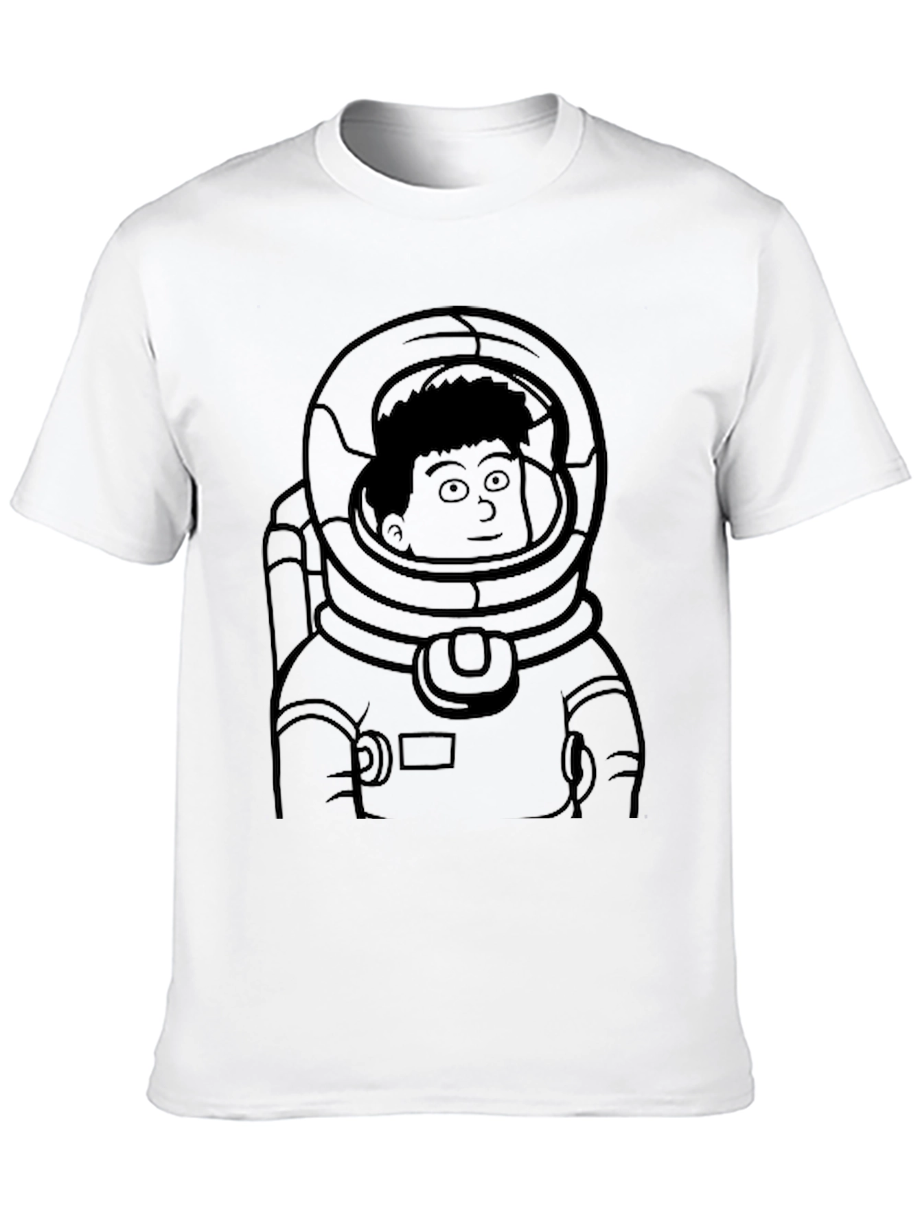 Black Astronaut Graphic Black T-Shirt, Space Suit Design view 10