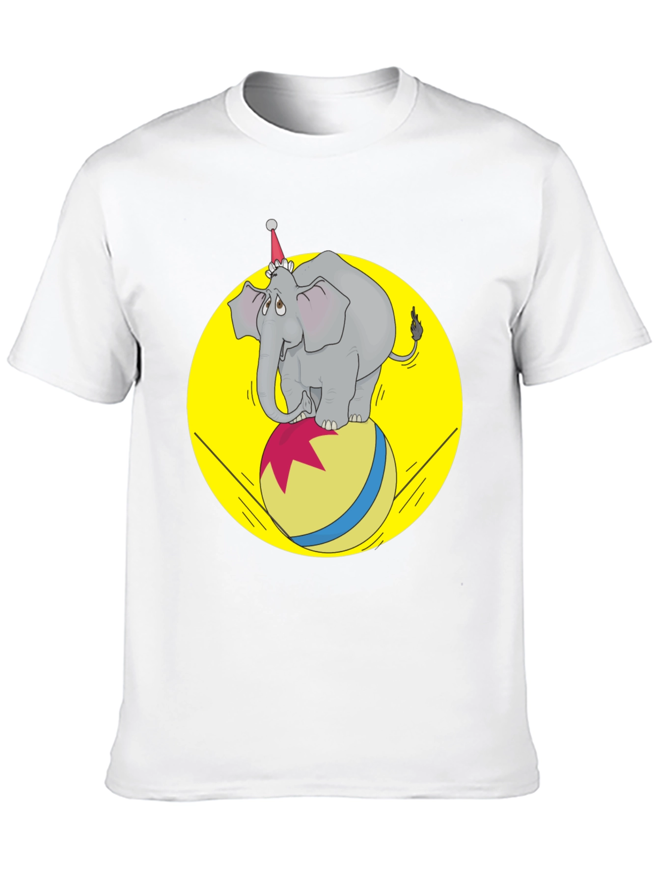 Black Circus Elephant T-Shirt - Novelty Graphic Tee view 10