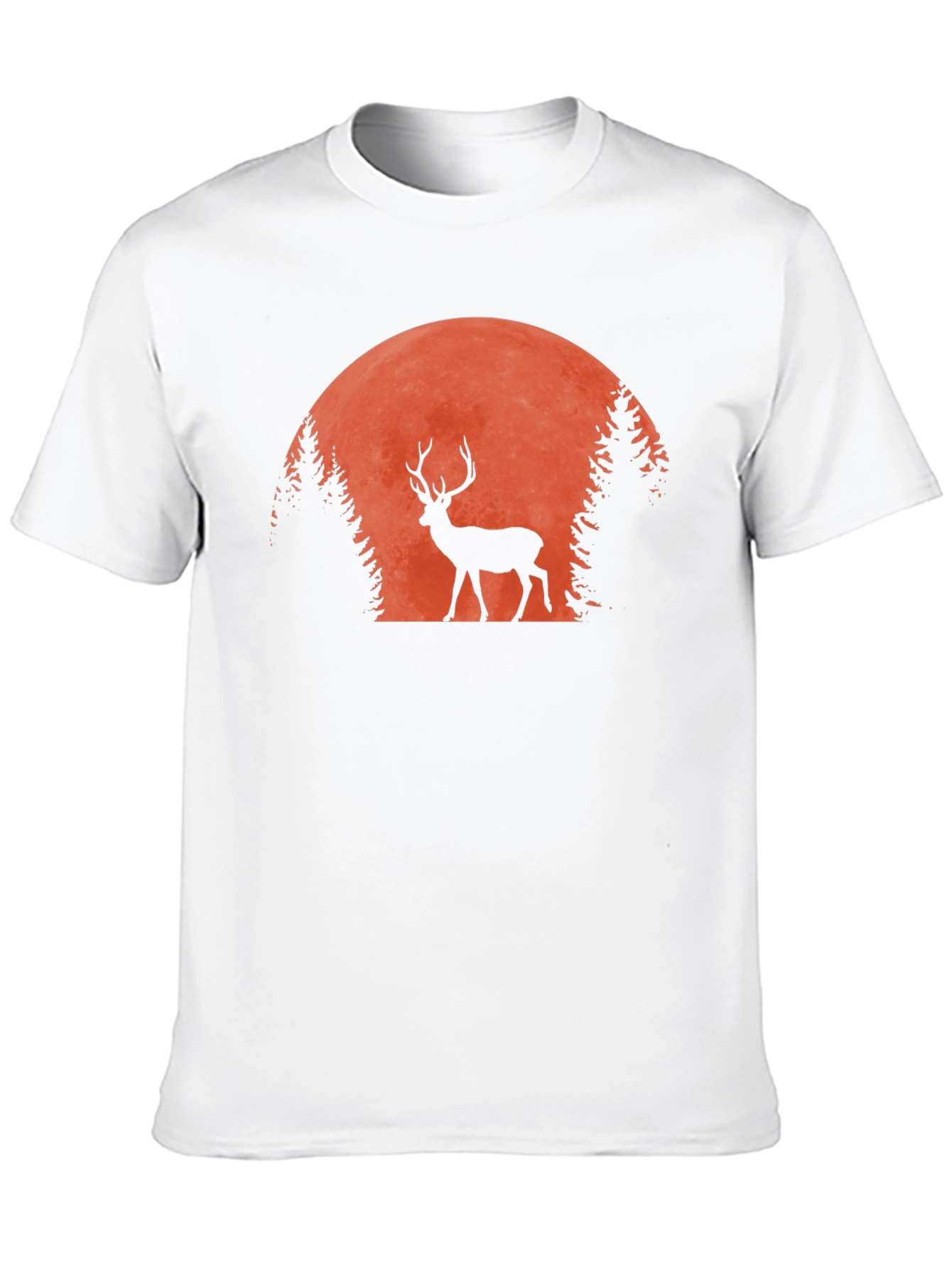 Black Deer Silhouette T-Shirt - Nature Inspired Graphic Tee view 10