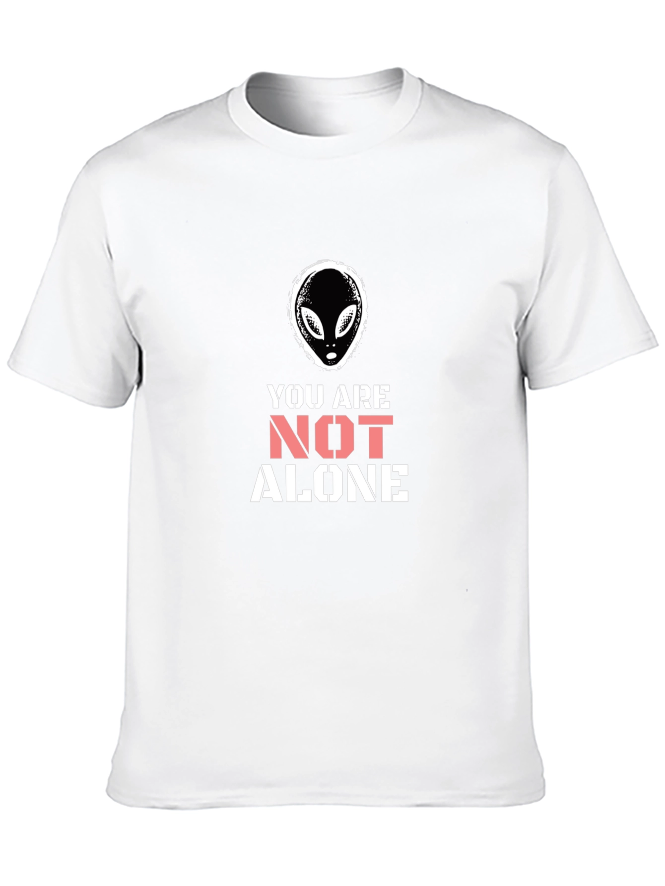 Black Alien Graphic Tee - You Are Not Alone T-Shirt view 10