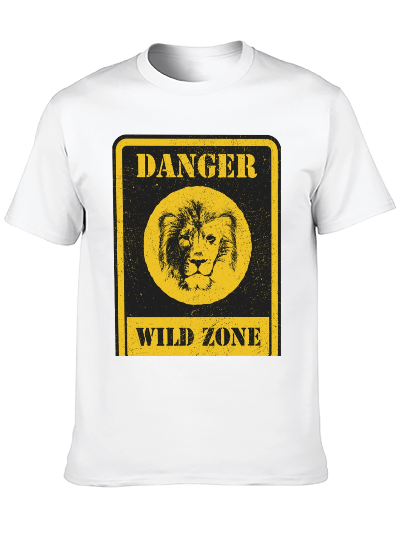 Black Danger Wild Zone Lion Graphic Tee - Black view 10