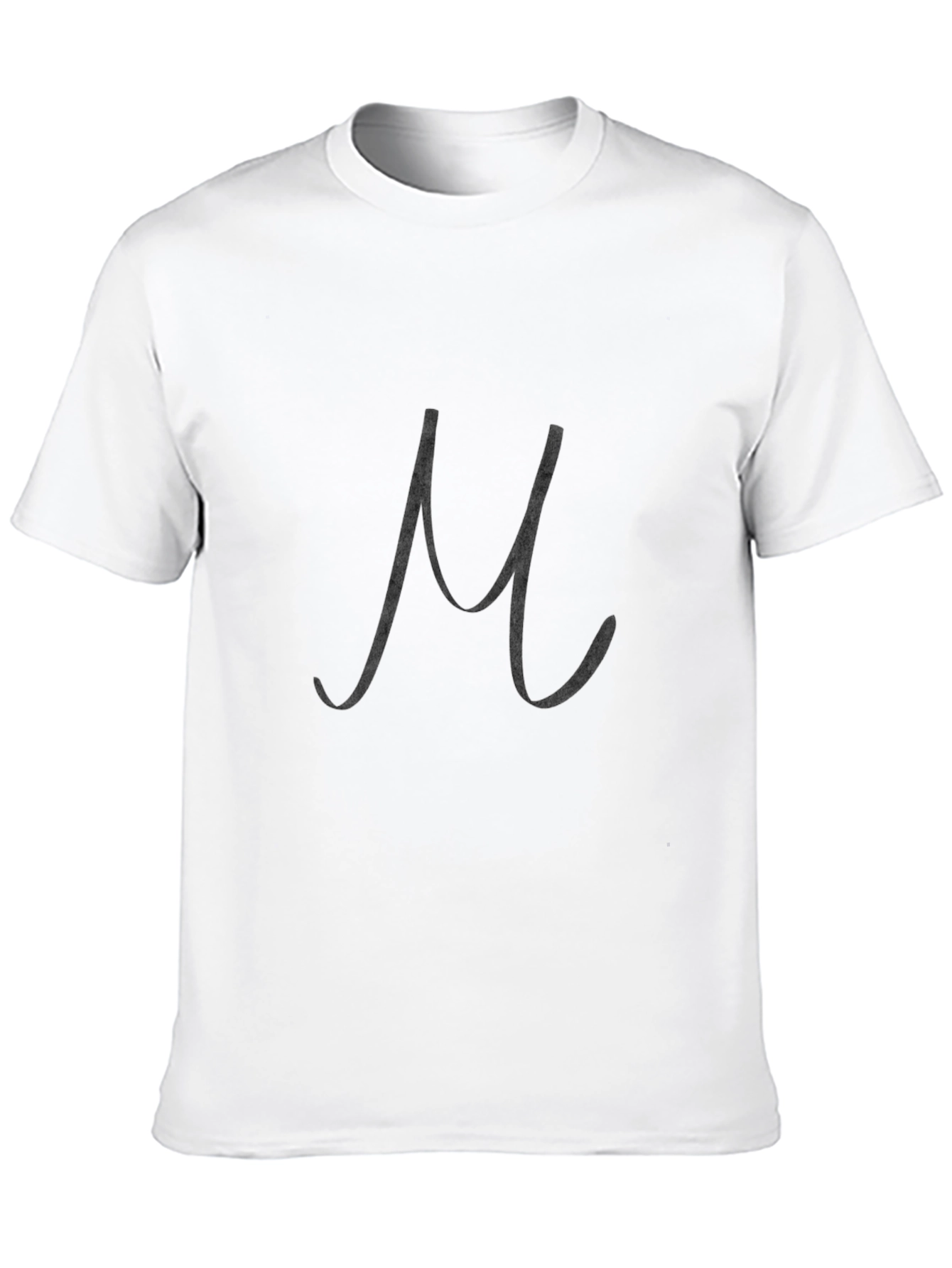 Black T-Shirt with Stylish Letter "M" Design - 10