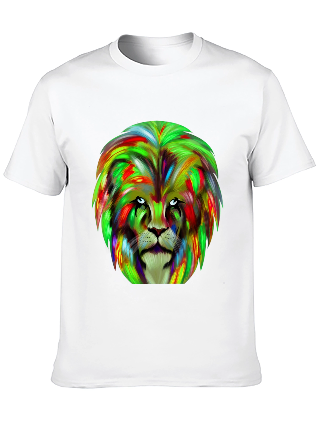 Black Lion Graphic Tee - Bold Colorful Design view 10