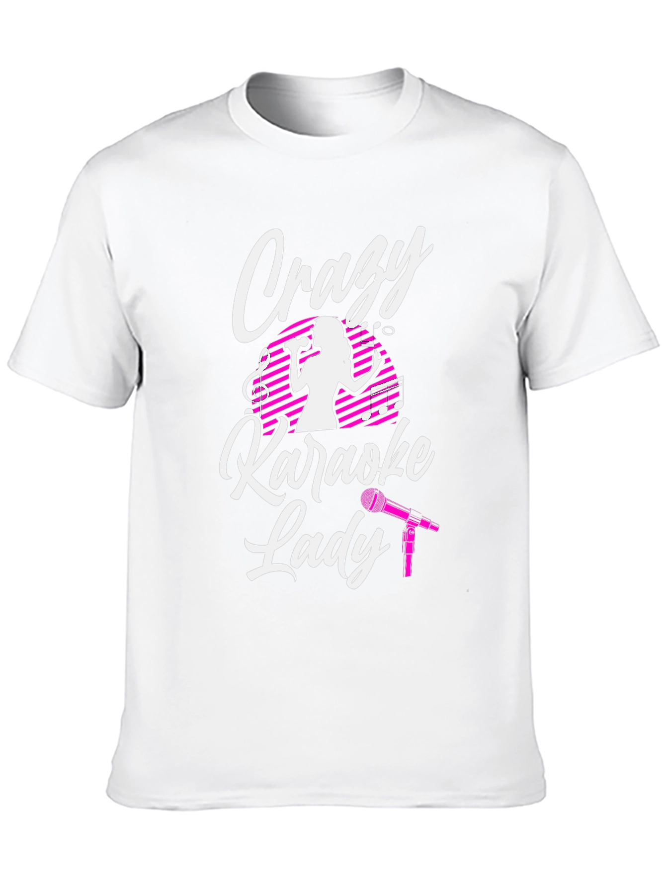 Crazy Karaoke Lady Graphic T-Shirt - 10