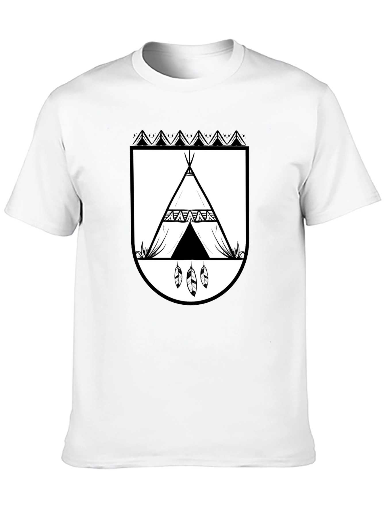Tribal Tee - Tipi Shield Graphic T-Shirt - 10