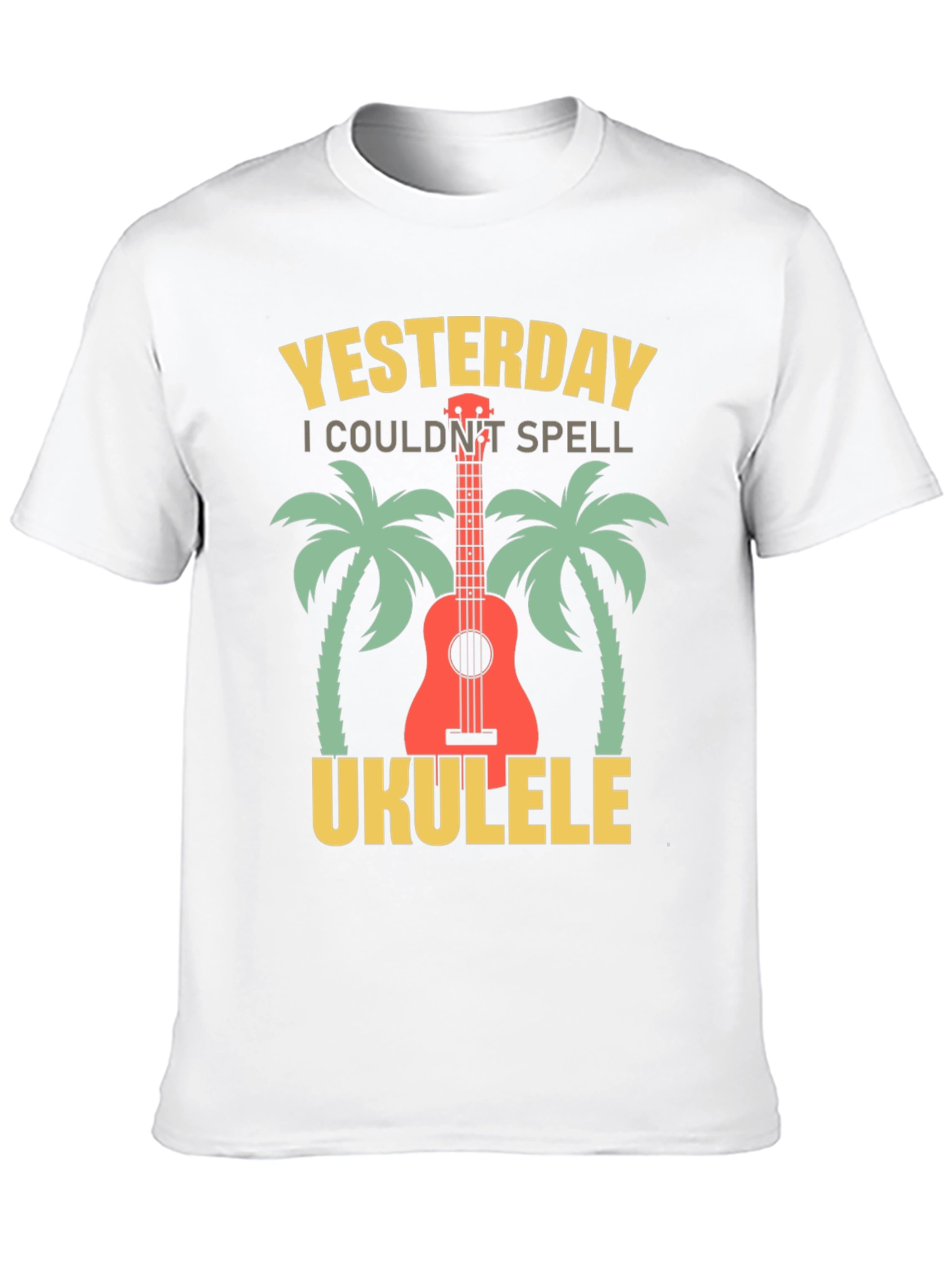 Black Yesterday I Couldn't Spell Ukulele T-Shirt view 10