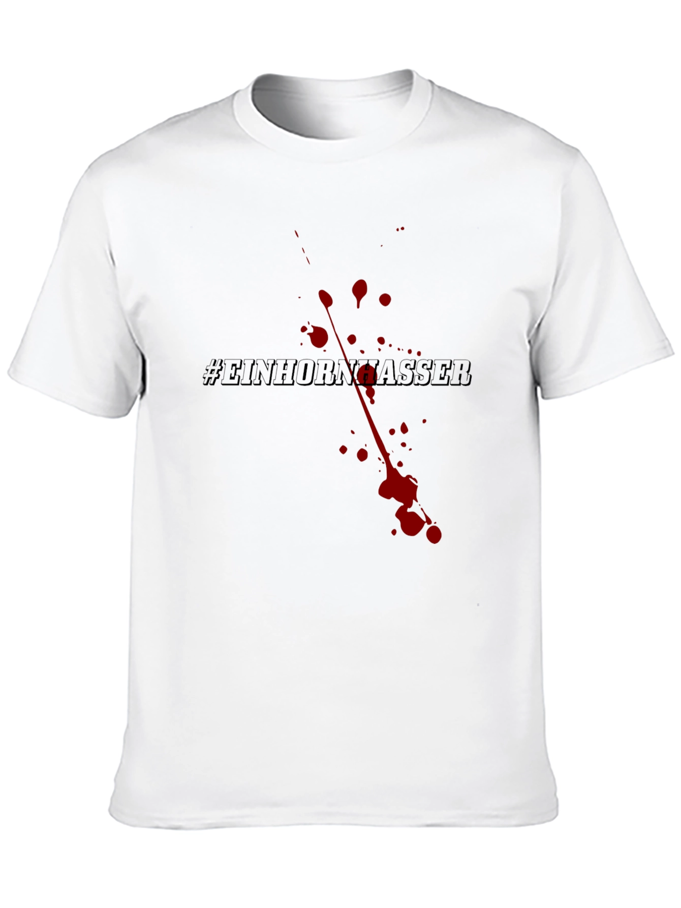 Black Einhornhasser Graphic Tee - Black Cotton Blend view 10