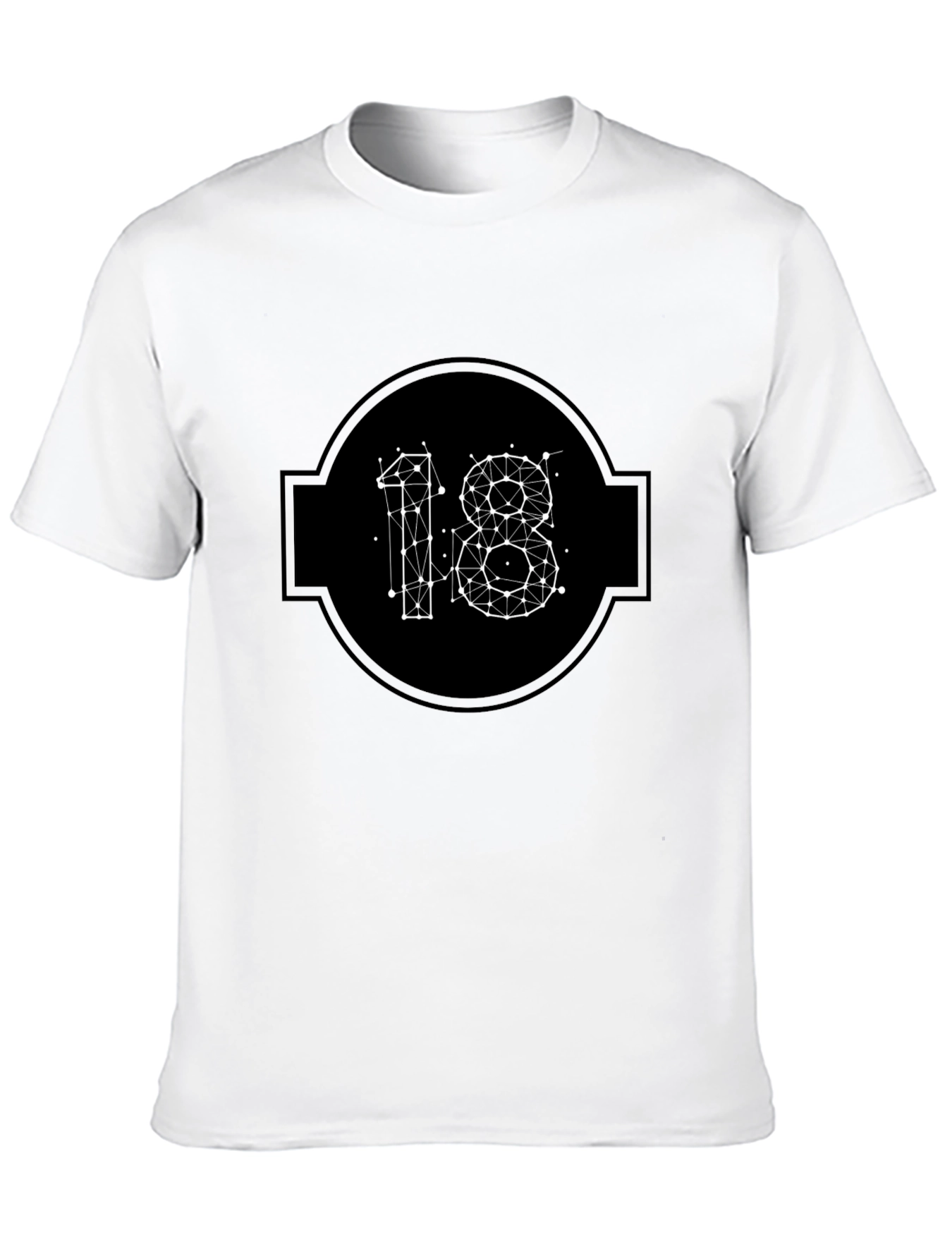Black Geometric 18 Graphic Tee - Modern Minimalist Style view 10