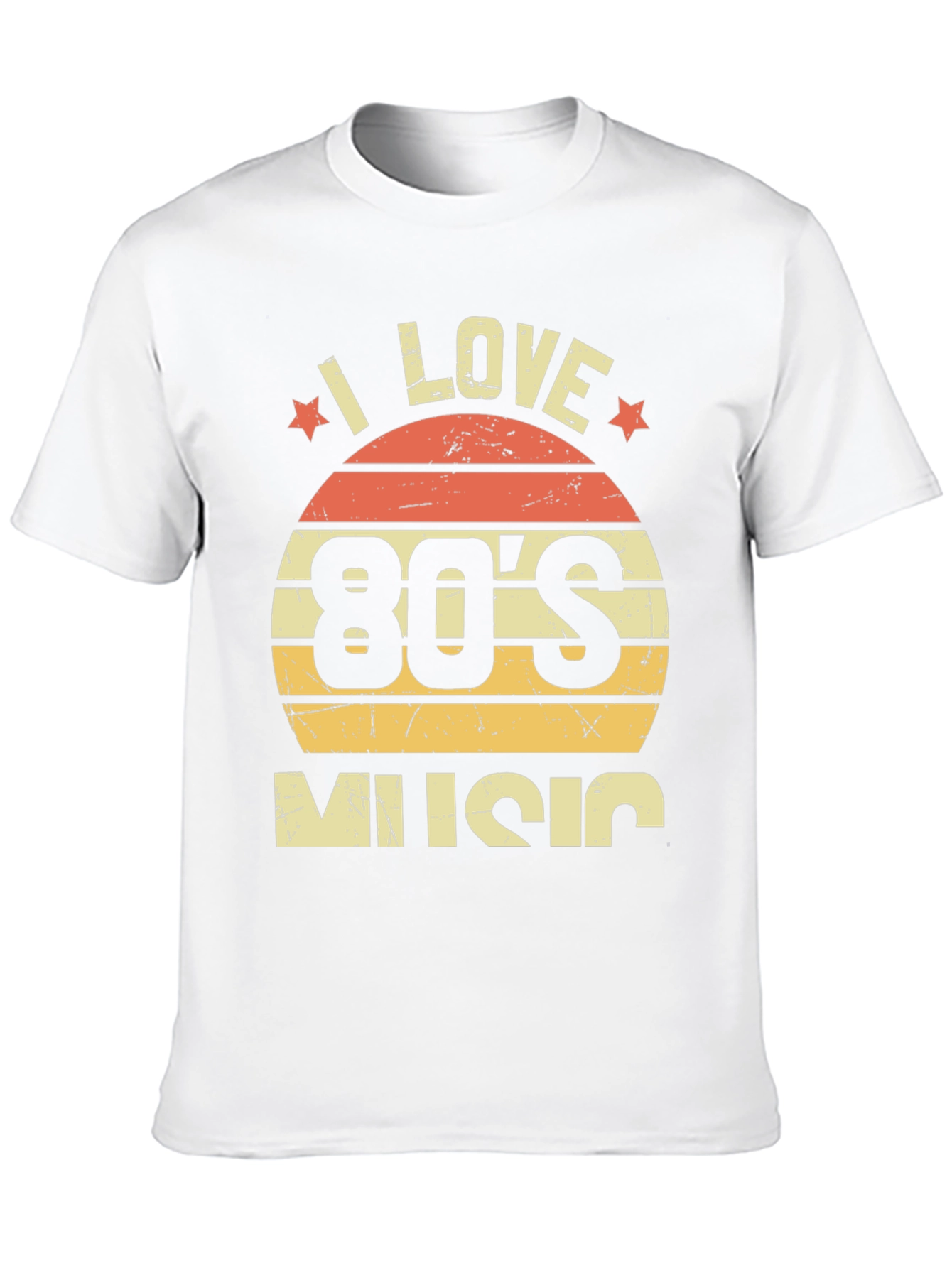 Black I Love 80's Music Retro T-Shirt view 10