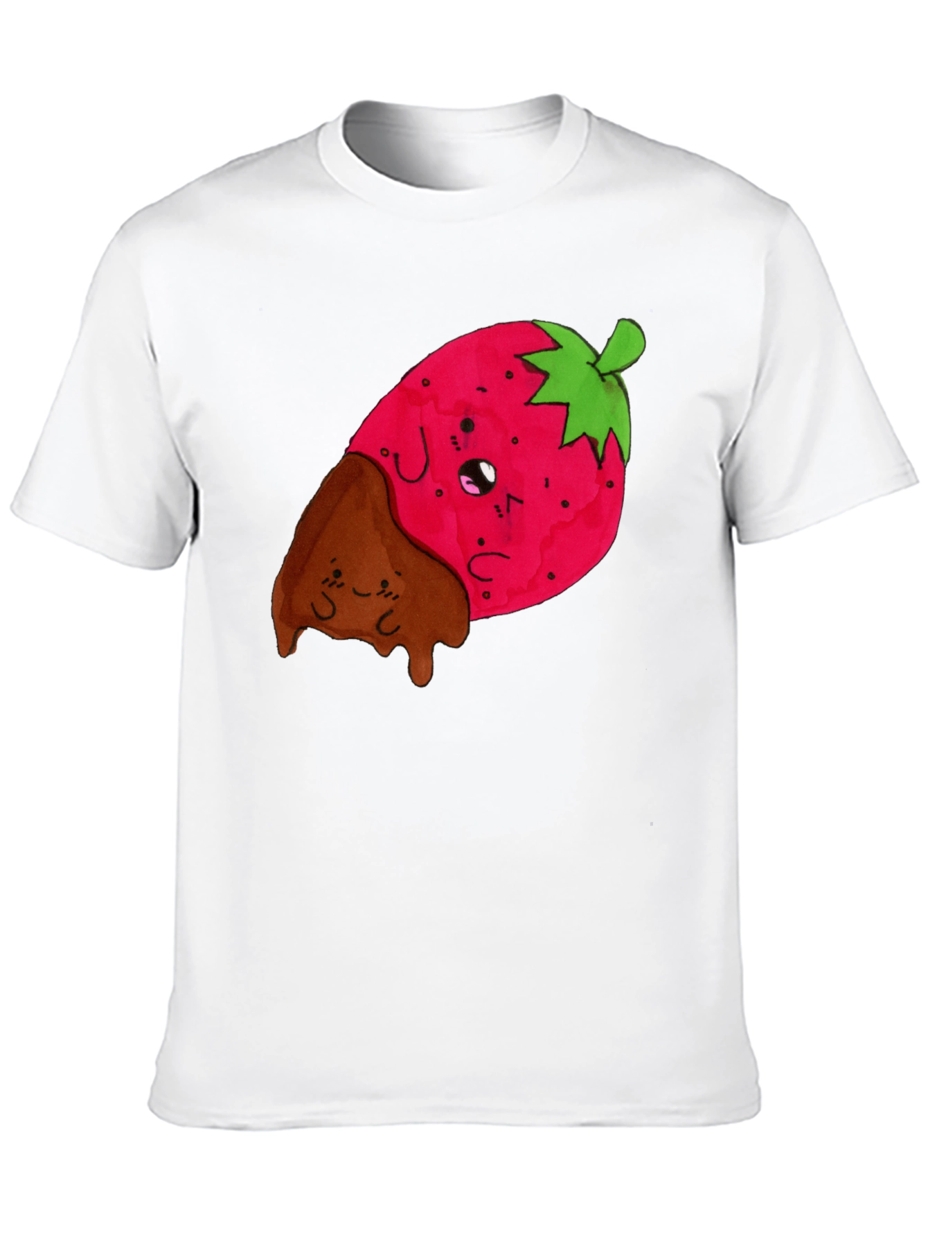 Black Strawberry Dipped in Chocolate Graphic Tee view 10