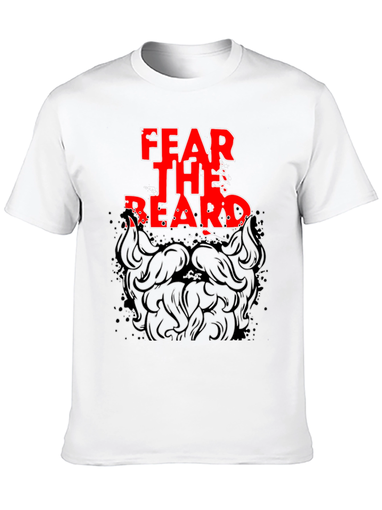 Black Fear The Beard T-Shirt - Black Cotton Tee view 10