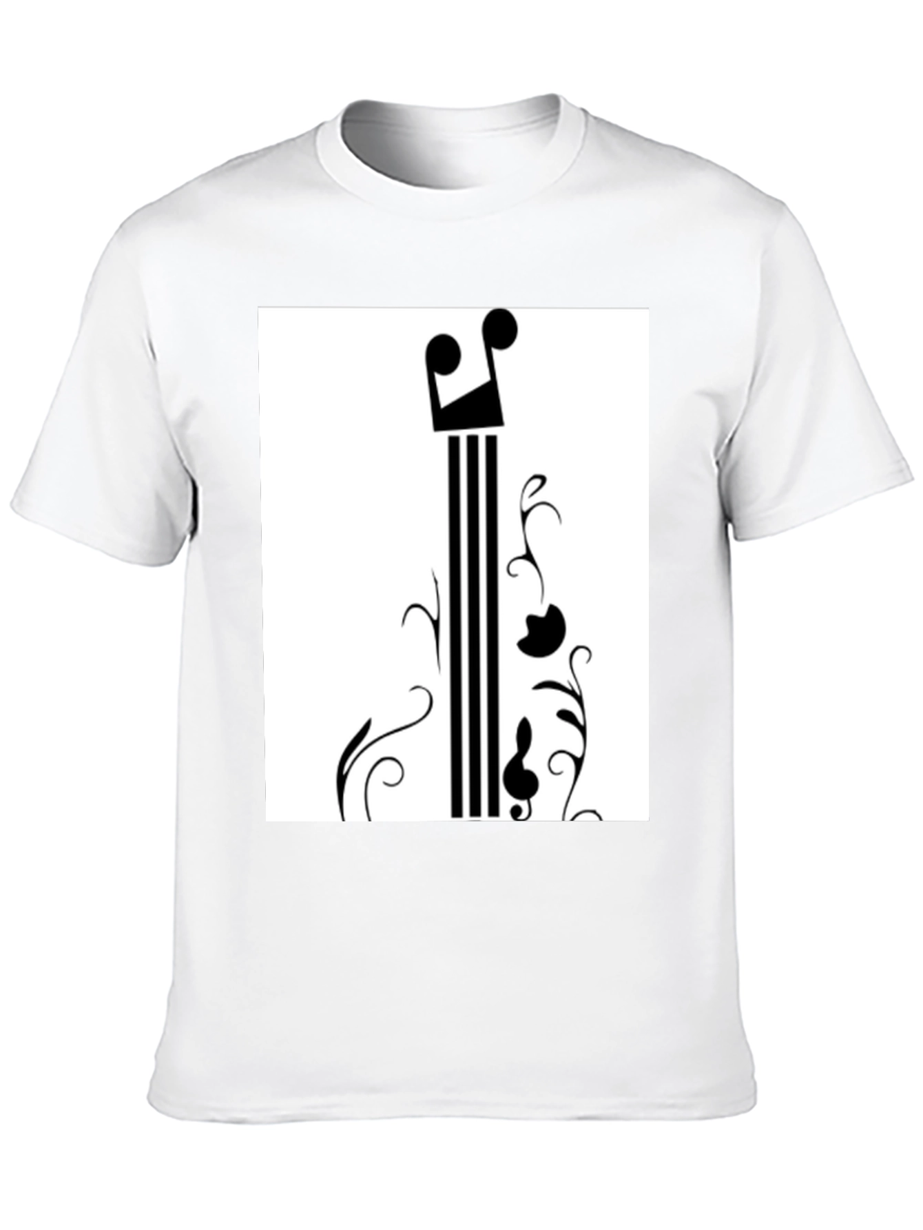 Black Music Note Graphic Black T-Shirt view 10