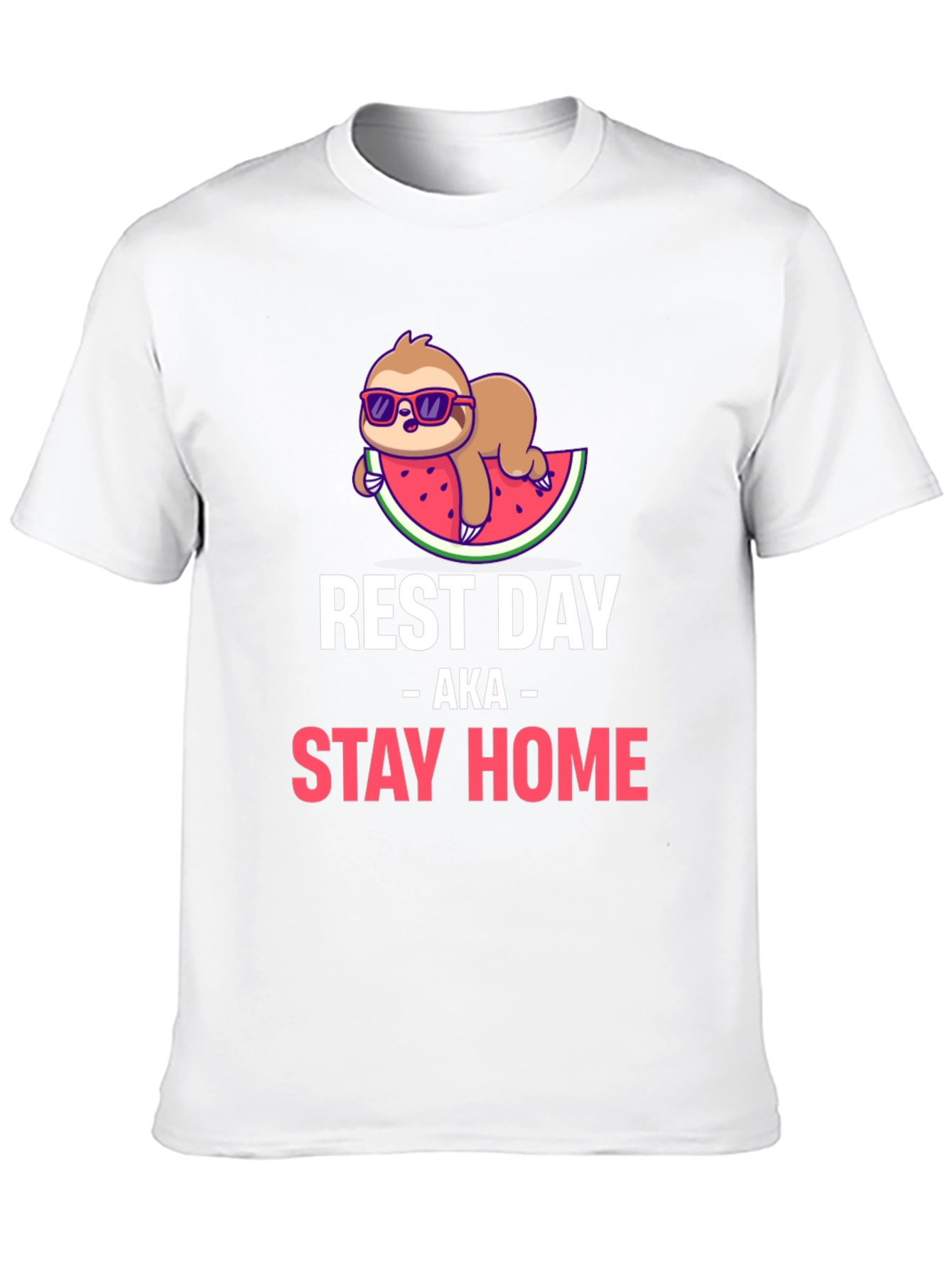 Black Rest Day Sloth T-Shirt - Stay Home & Relax! view 10