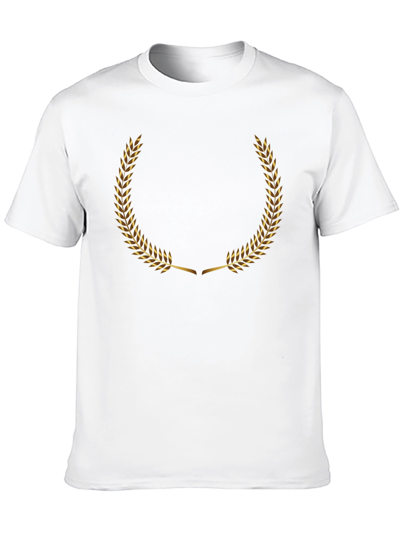 Black Golden Laurel Wreath Black T-Shirt view 10