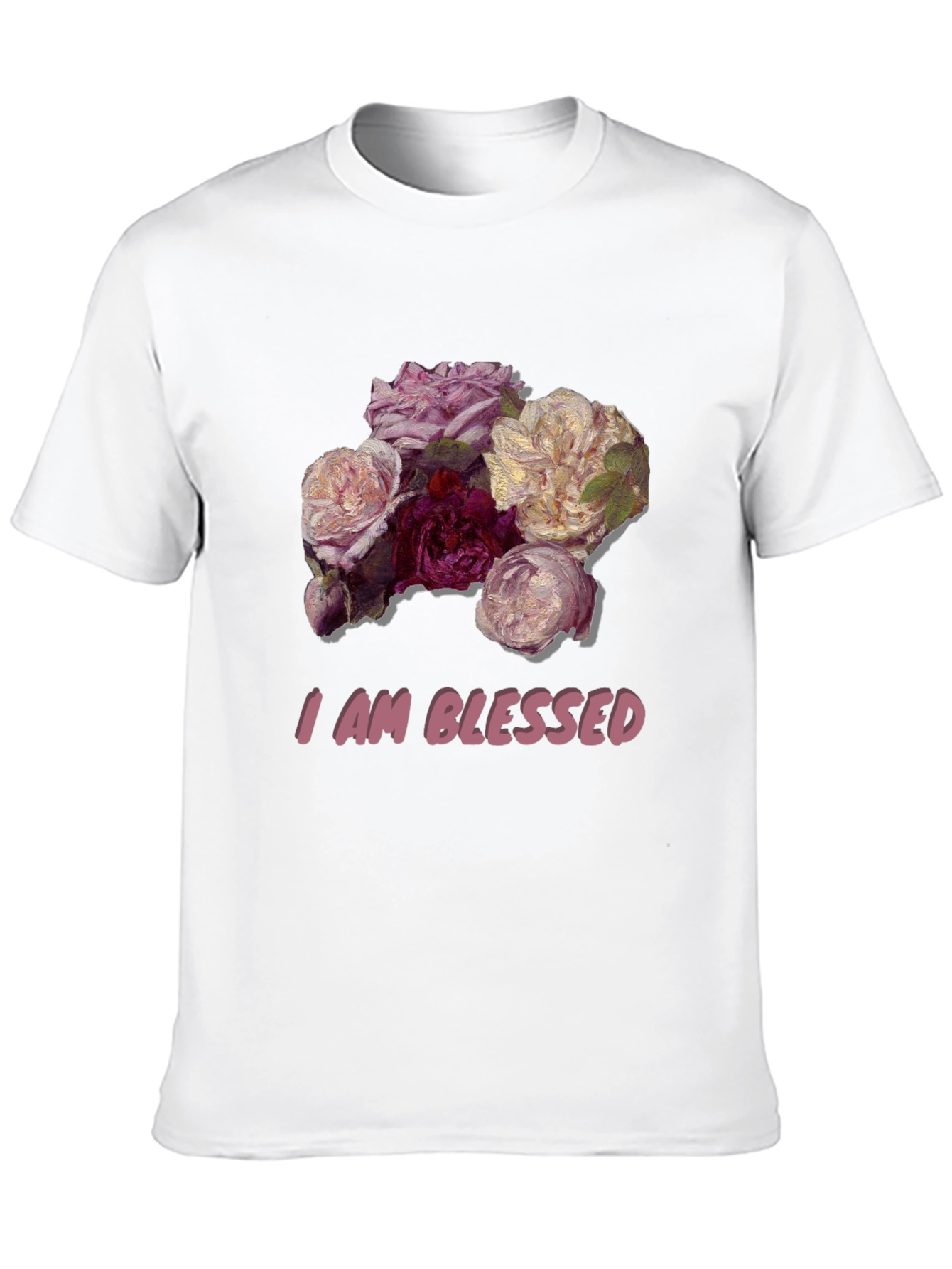 Black Floral Blessed T-Shirt - Stylish Graphic Tee view 10