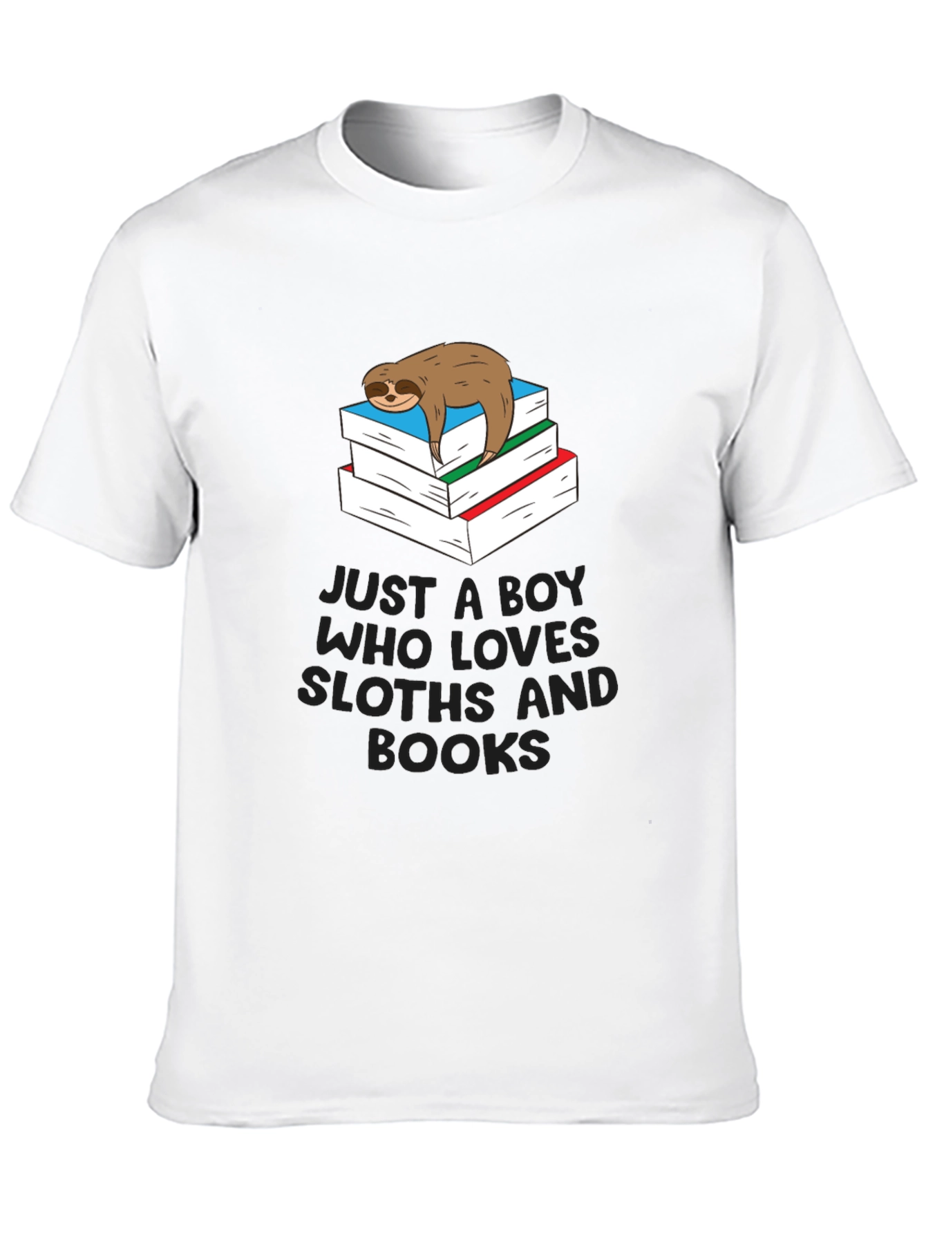 Black Sloth & Books Graphic T-Shirt - Comfy Casual Tee view 10