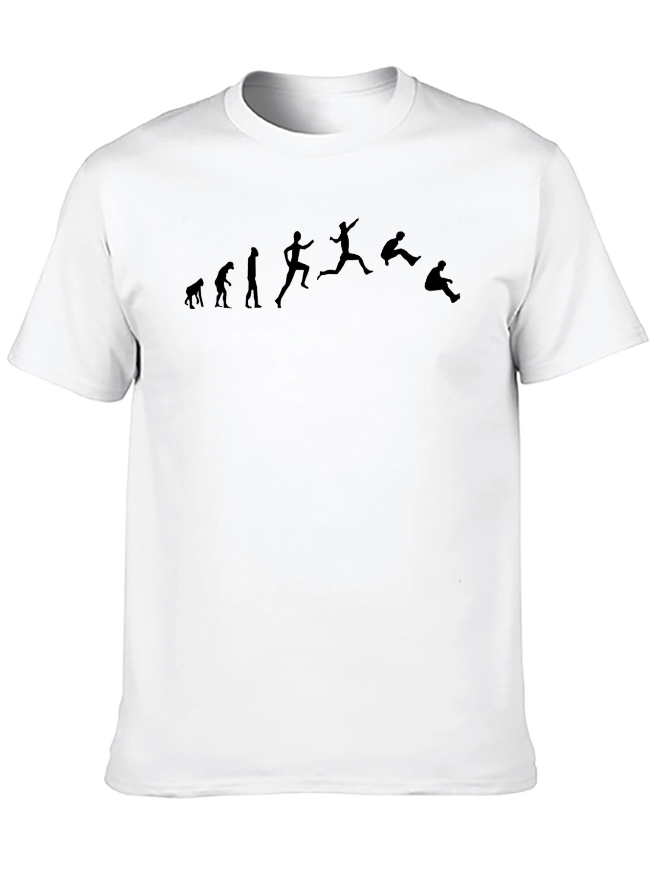 Black Evolution of Man T-Shirt - Parkour Style view 10