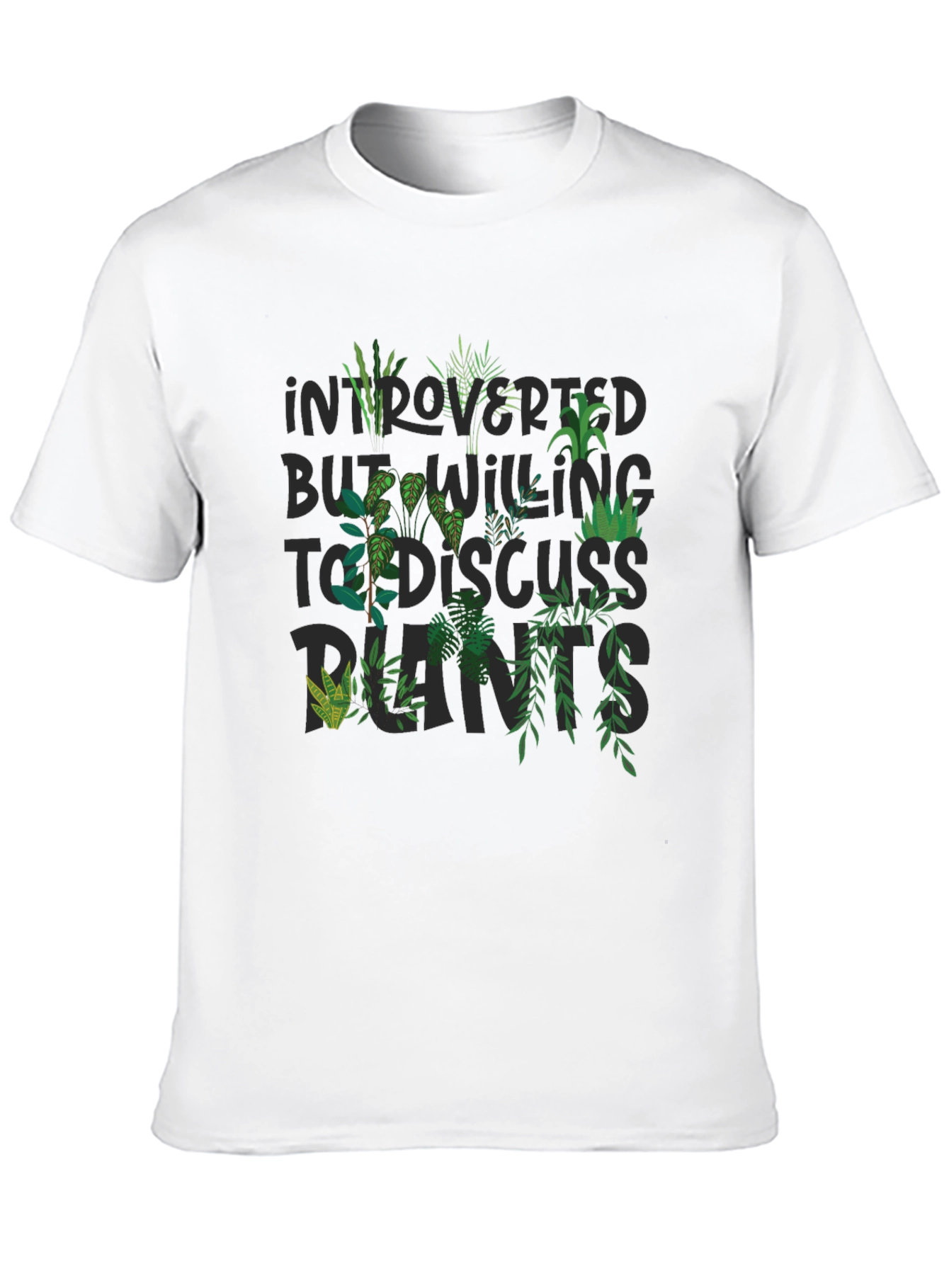 Black Introverted Plant Lover T-Shirt view 10