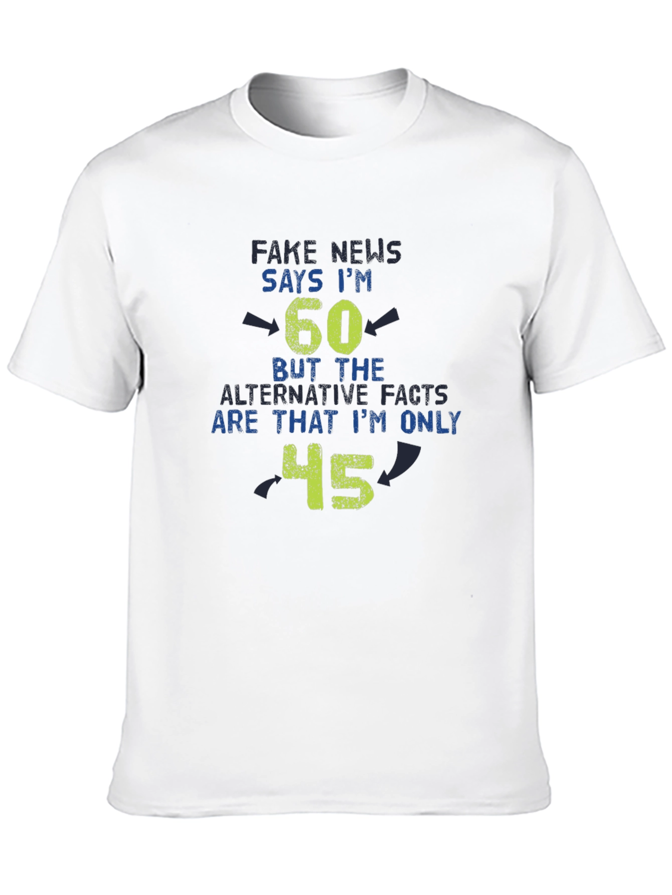 Black Funny Fake News 60th Birthday T-Shirt - Only 45! view 10