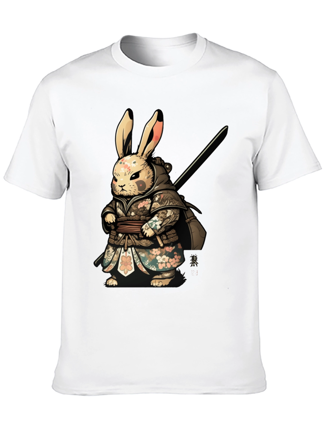 Black Samurai Rabbit Graphic Tee - Unique Design view 10