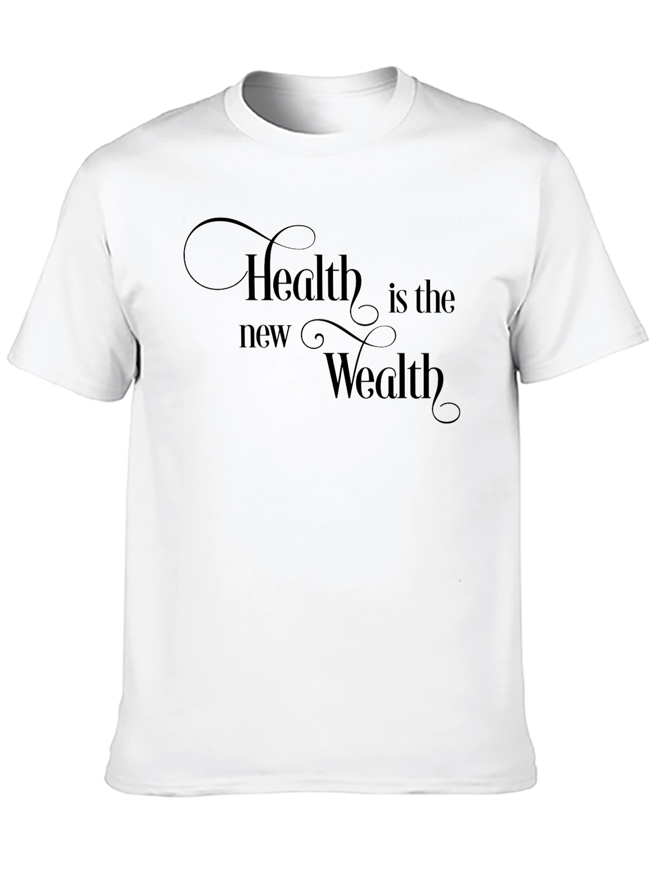 Black Health is the New Wealth Black T-Shirt view 10