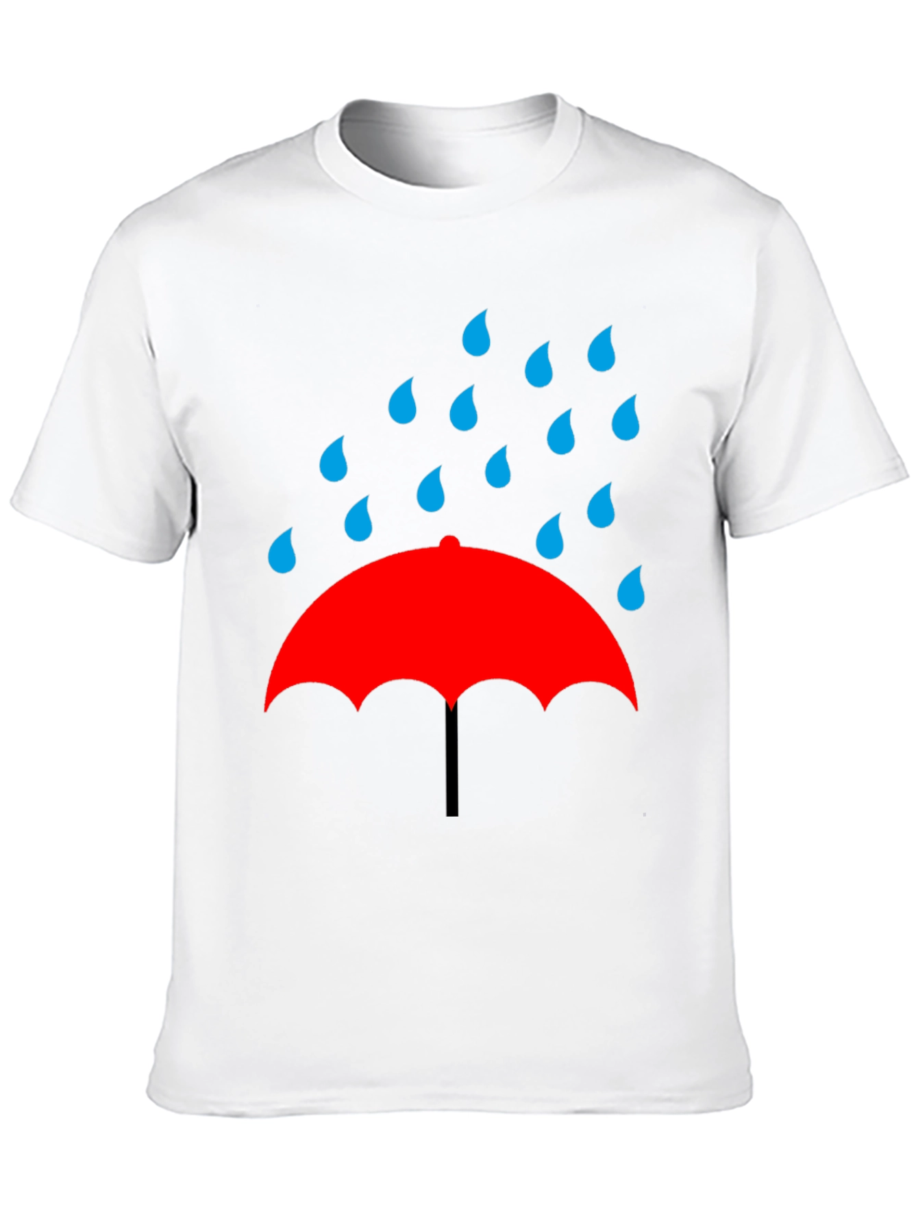 Black Rainy Day Umbrella Graphic Tee - Black T-Shirt view 10
