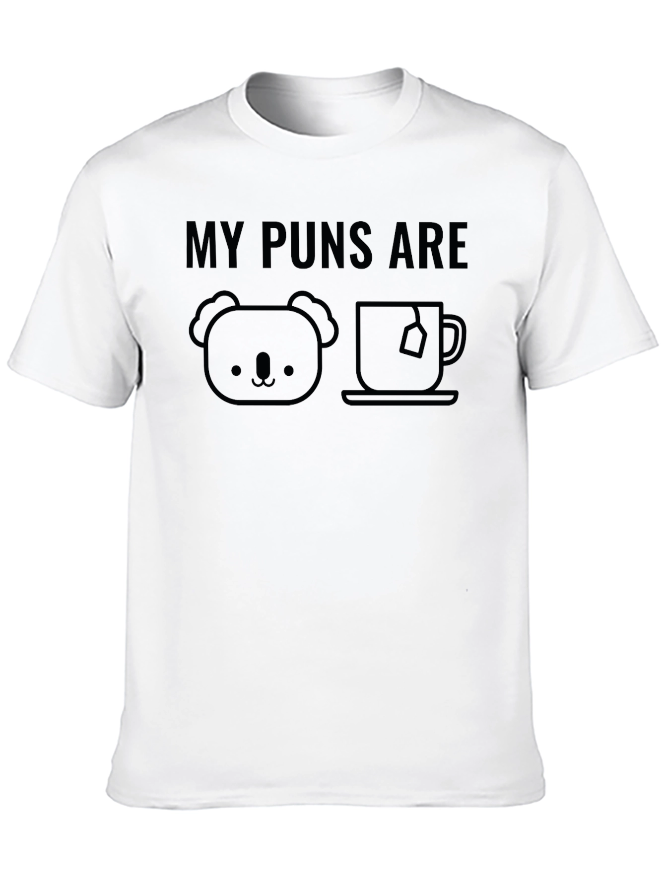 Black Koala Tea Pun Black T-Shirt - Funny Animal Graphic Tee view 10