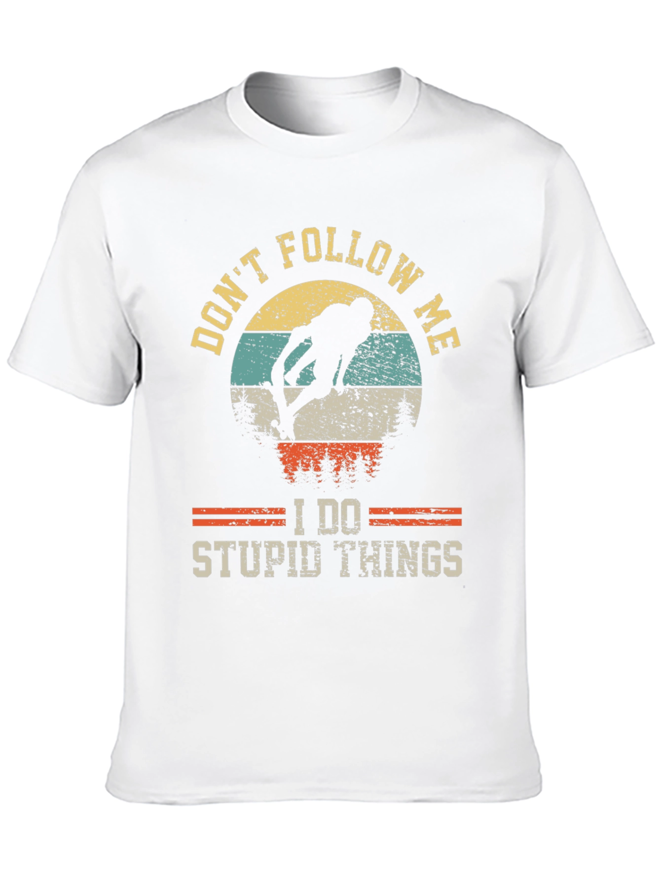 Black Don't Follow Me T-Shirt: Skateboarding Humor Tee view 10