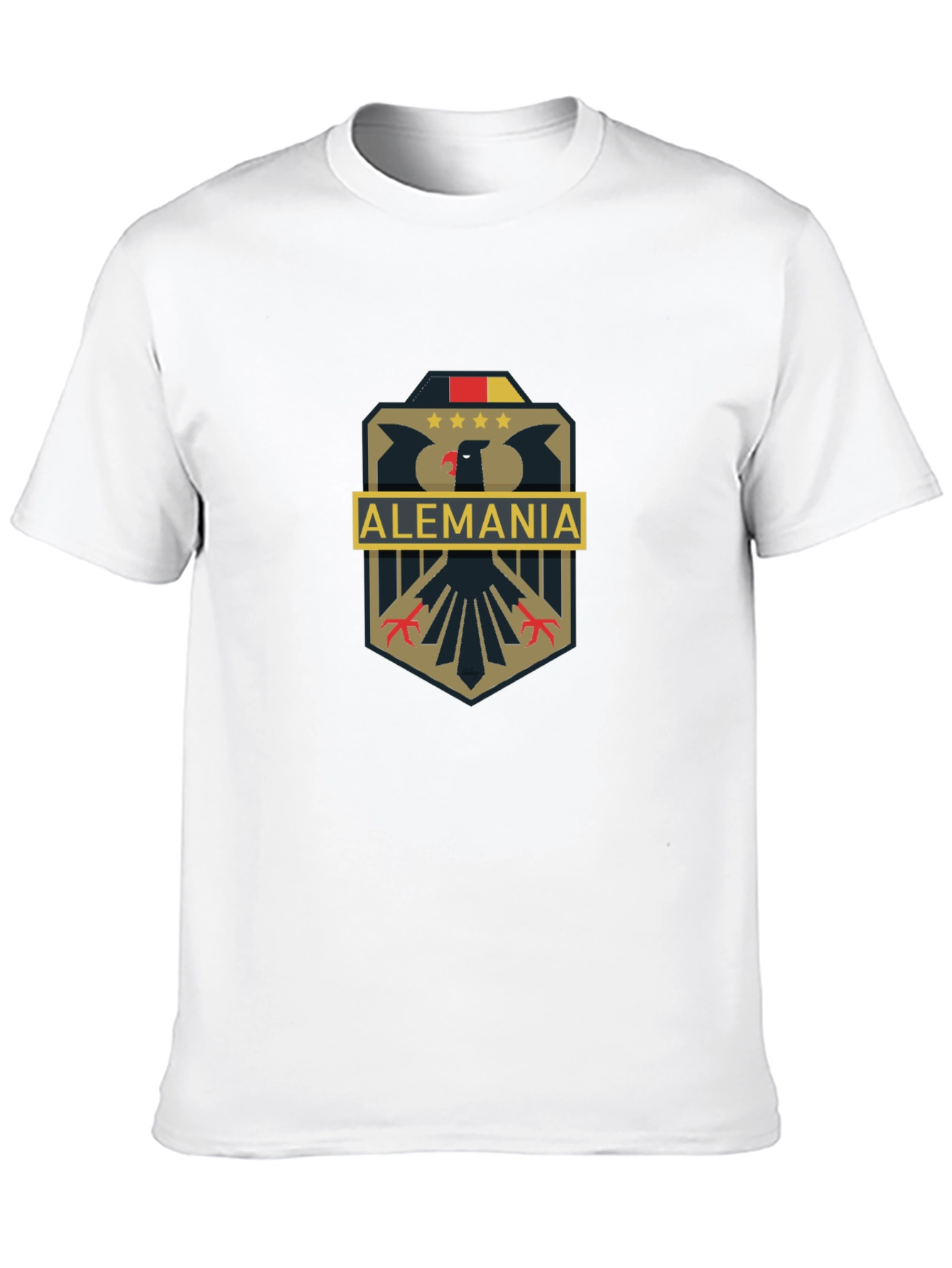 Black Alemania Eagle Crest Graphic Tee - Black view 10