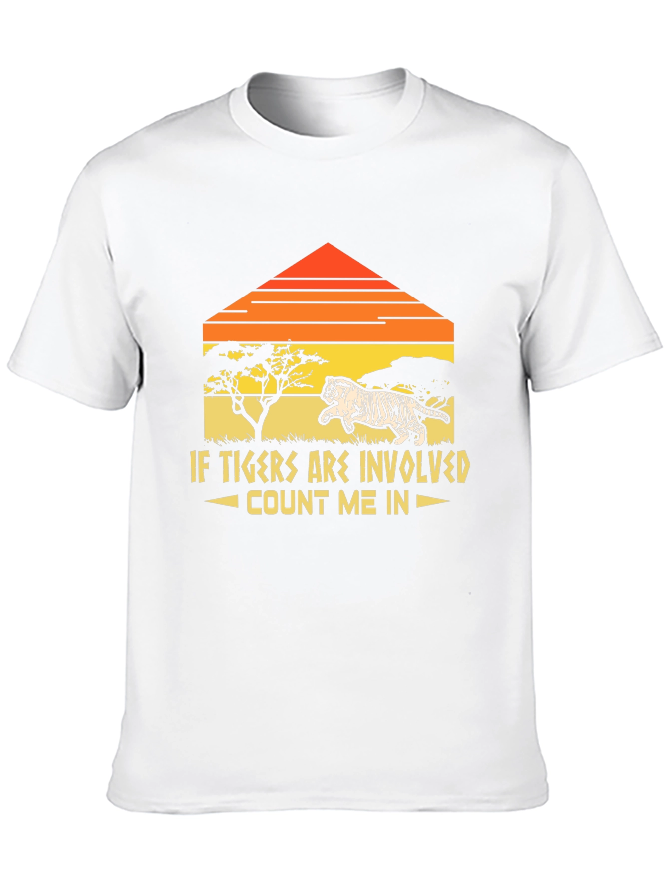 Black Tigers Involved Graphic T-Shirt - Safari Sunset Tee view 10