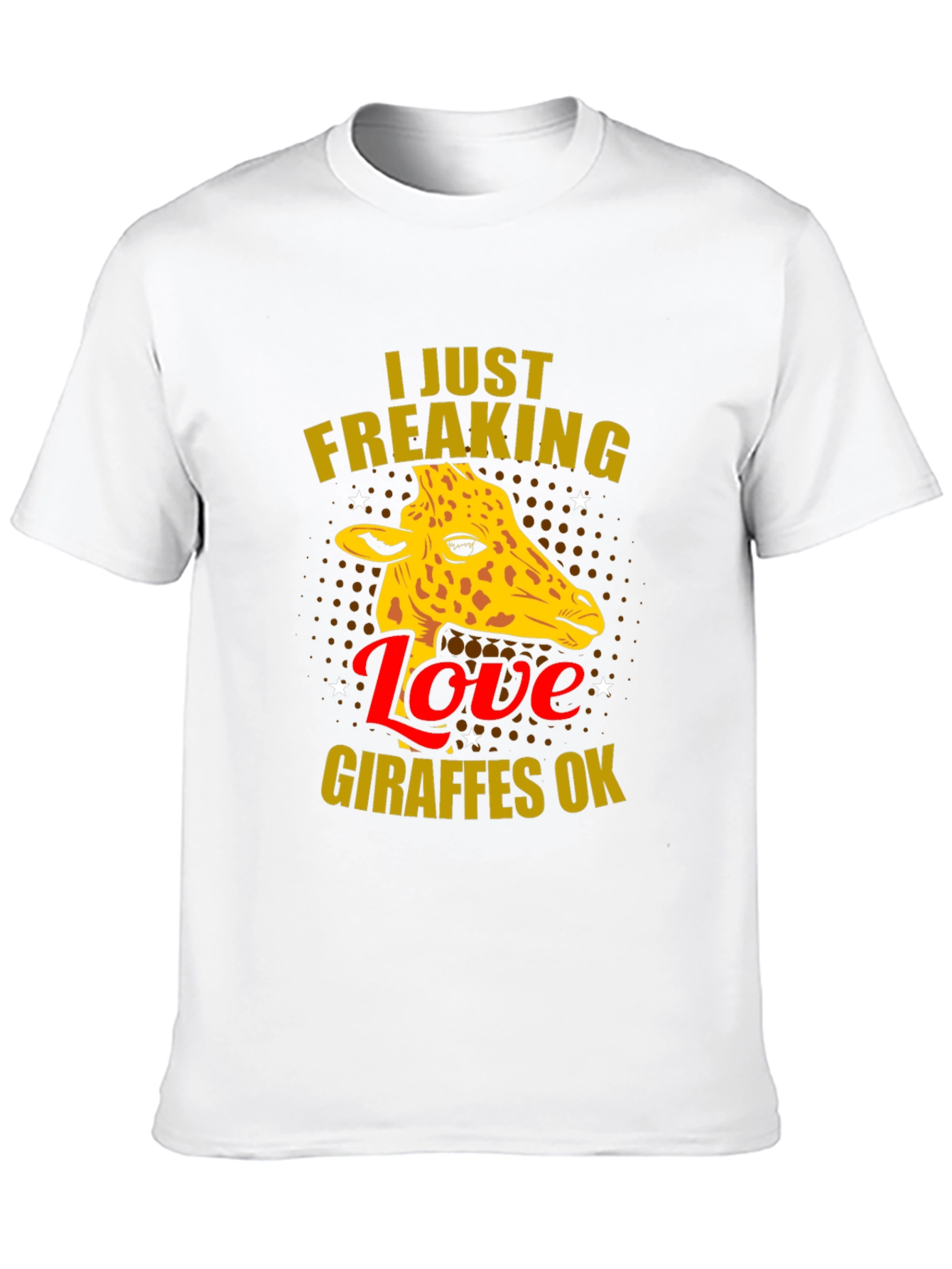 Black I Love Giraffes OK T-Shirt view 10