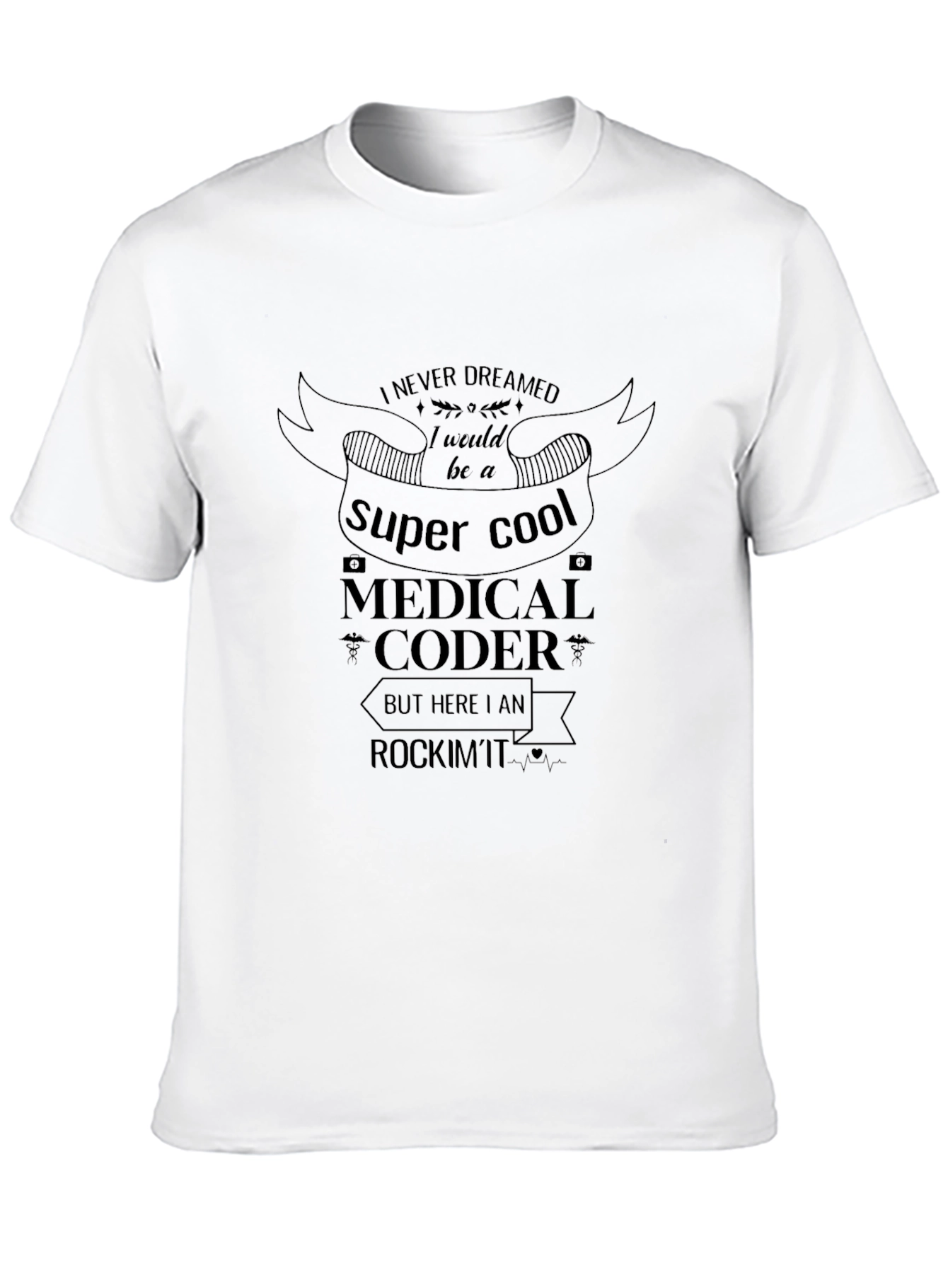 Black Super Cool Medical Coder T-Shirt - Unique Gift view 10