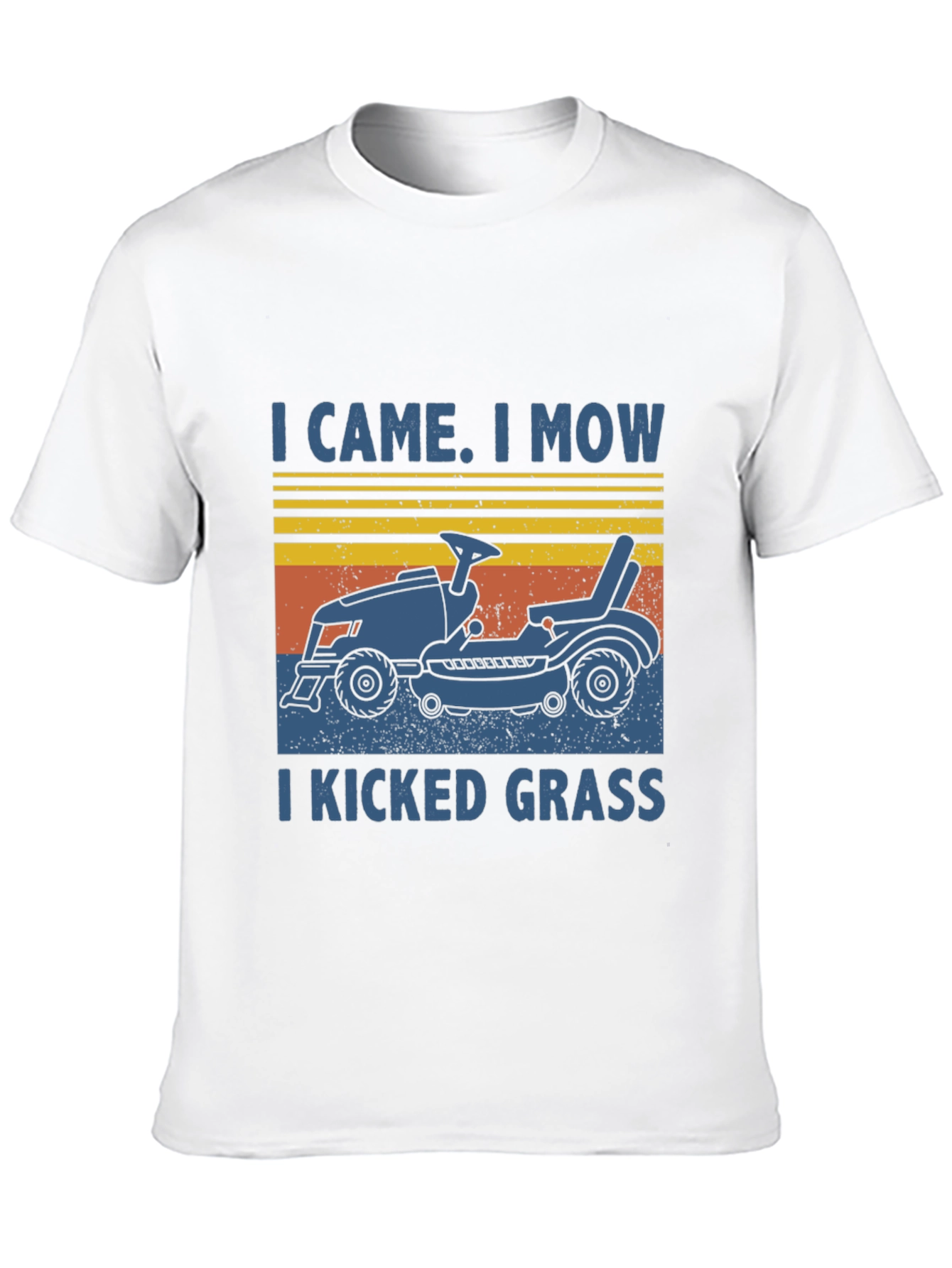 Black I Came I Mow T-Shirt - Lawn Mower Humor view 10