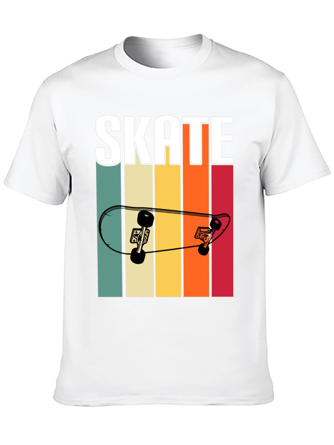 Black Retro Skate T-Shirt - Cool Skateboard Design view 10