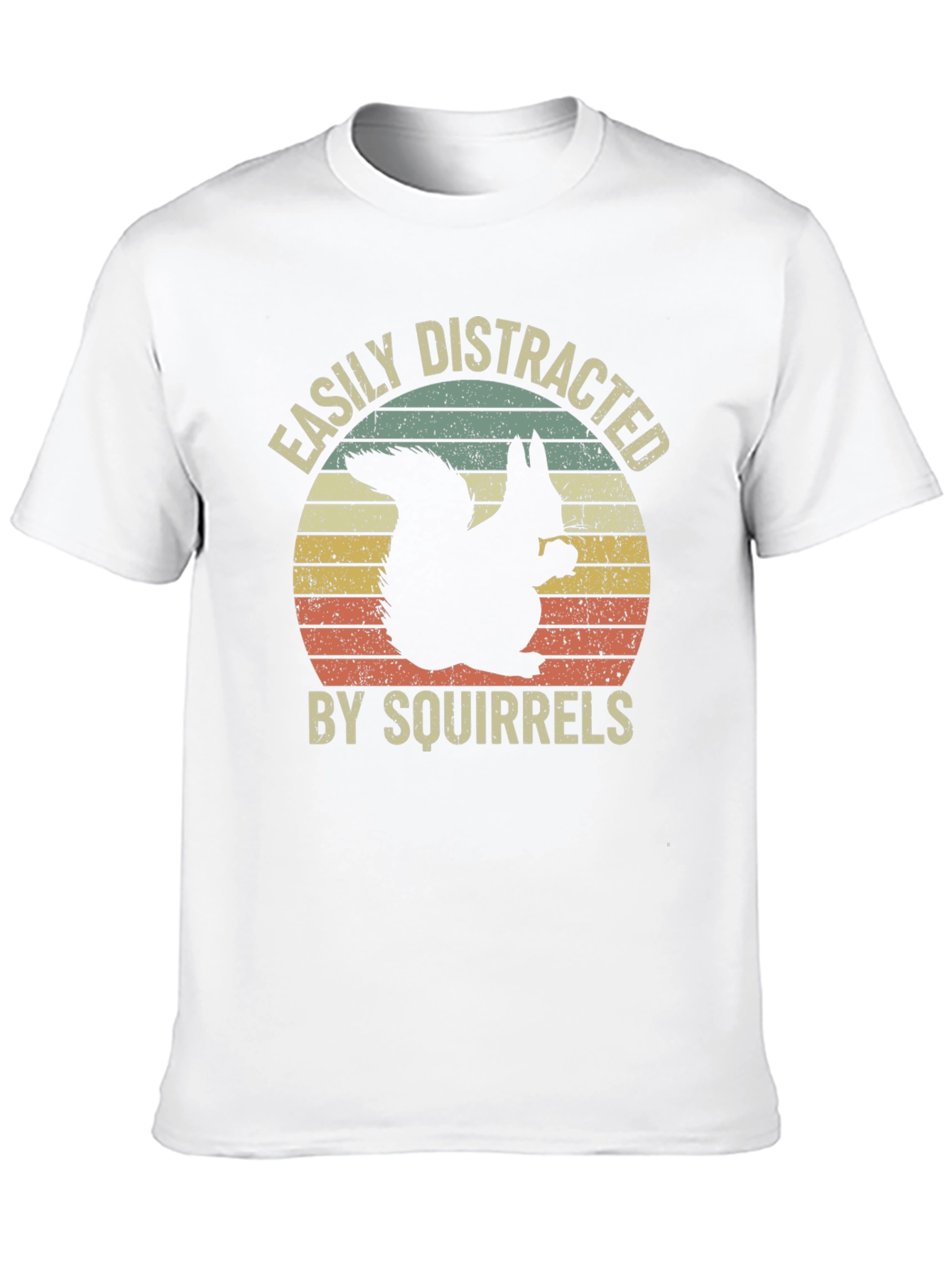 Black Easily Distracted By Squirrels Graphic Tee view 10